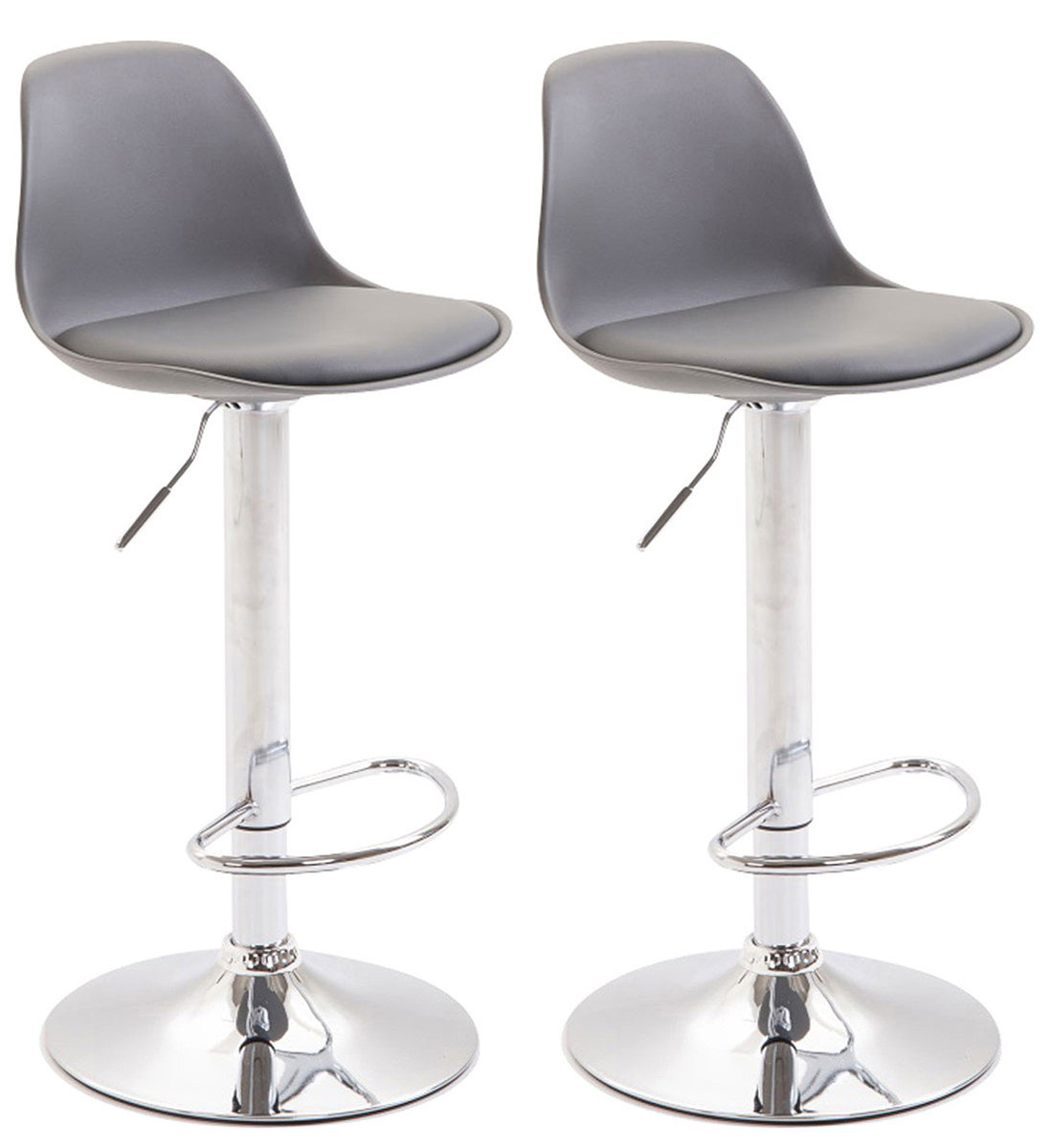 2er Set Barhocker Kiel Kunststoff Chrom