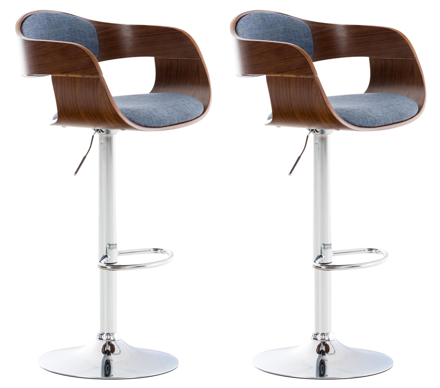 2er Set Barhocker Kingston C Stoff