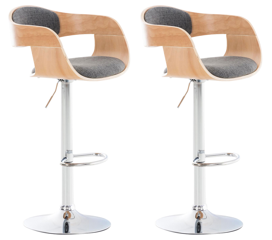2er Set Barhocker Kingston C Stoff