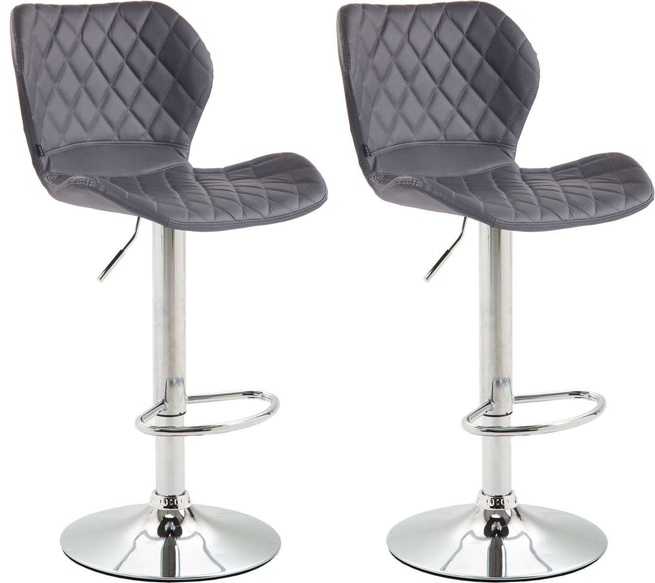 2er Set Barhocker Cork Kunstleder Chrom