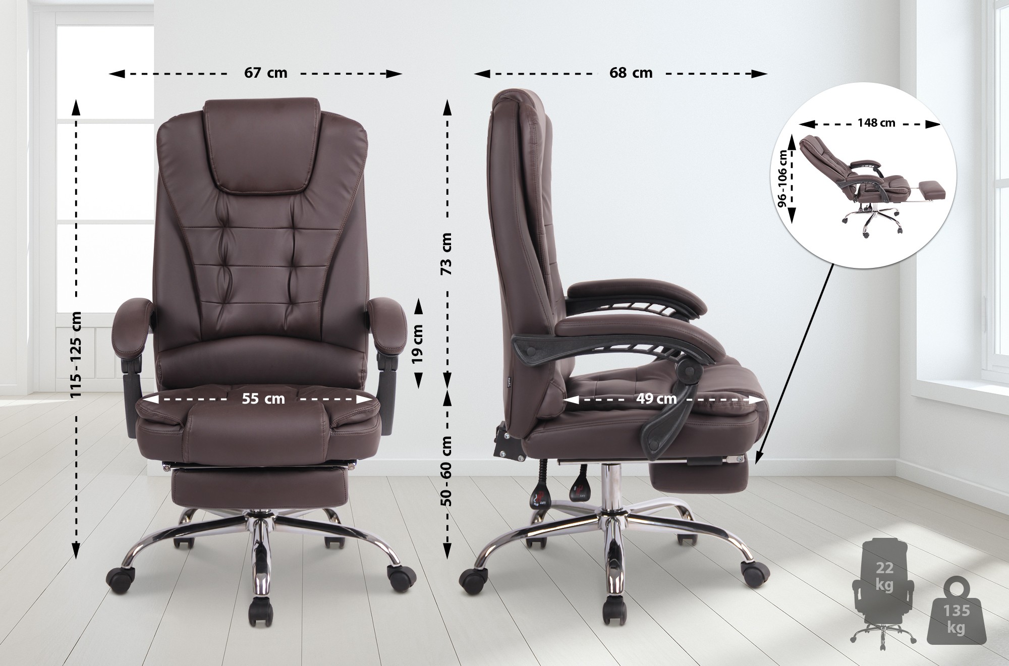 Bürostuhl Oxygen Kunstleder