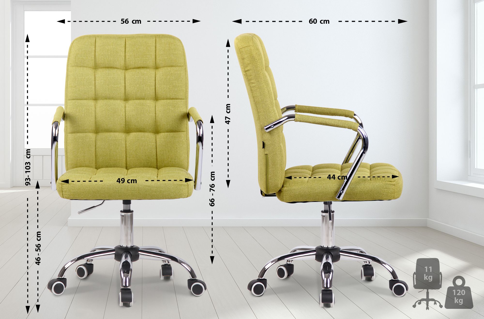 Bürostuhl Terni Stoff