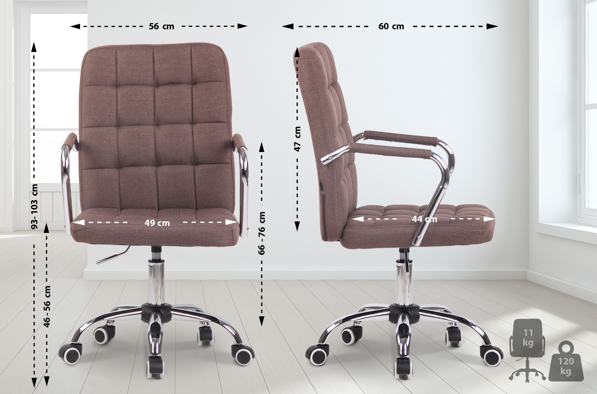 Bürostuhl Terni Stoff