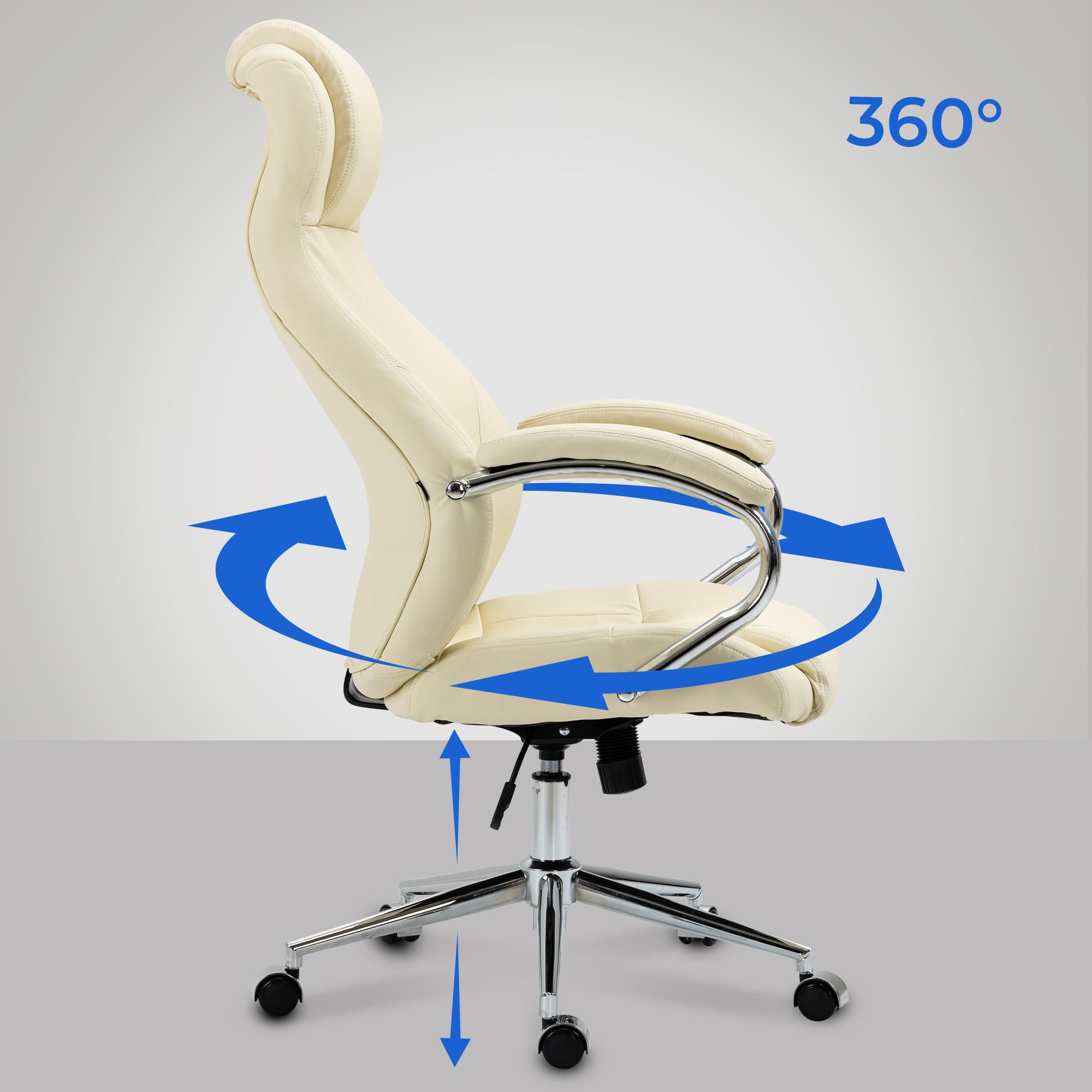 Bürostuhl Salford Echtleder - Image 4