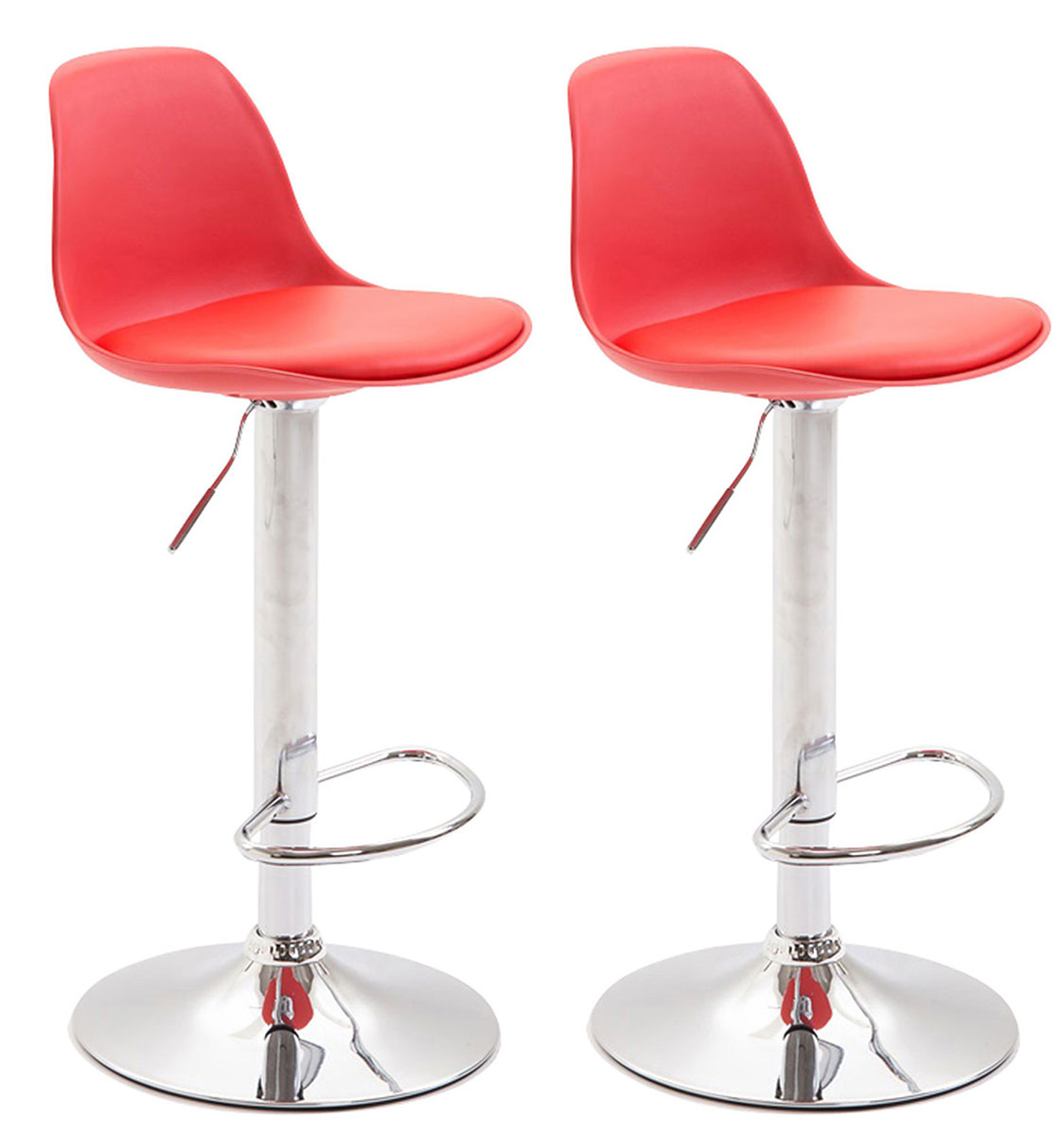2er Set Barhocker Kiel Kunststoff Chrom