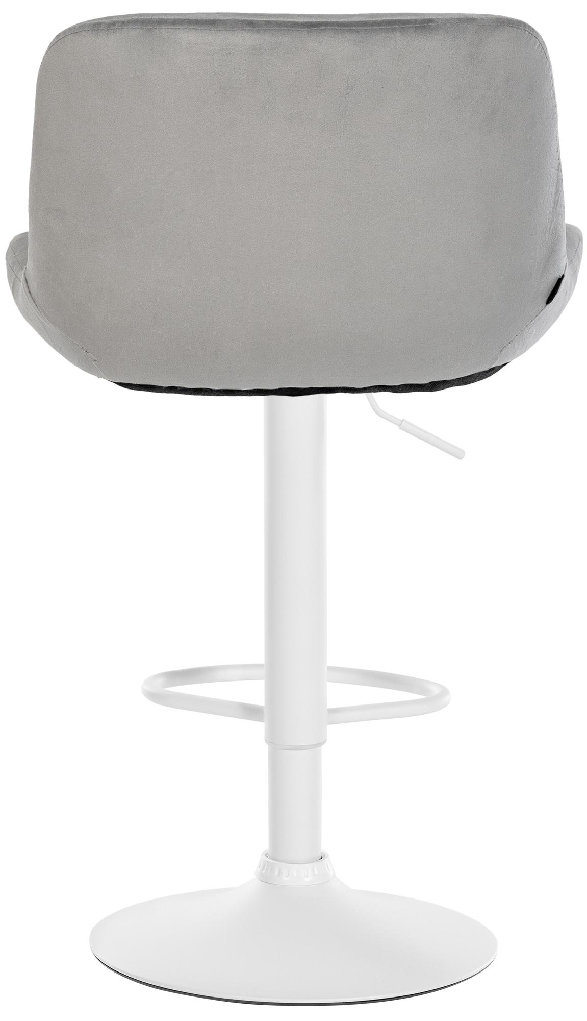 2er Set Barhocker Solon Weiß Samt