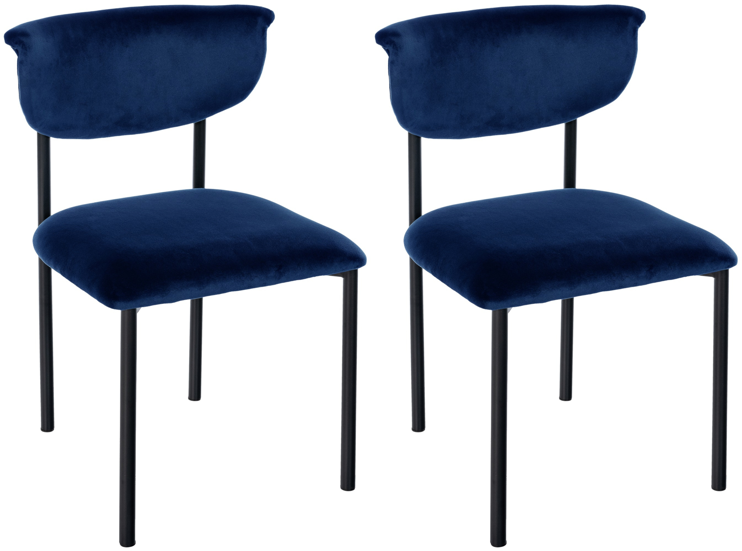 2er Set Besucherstuhl Gambell Samt