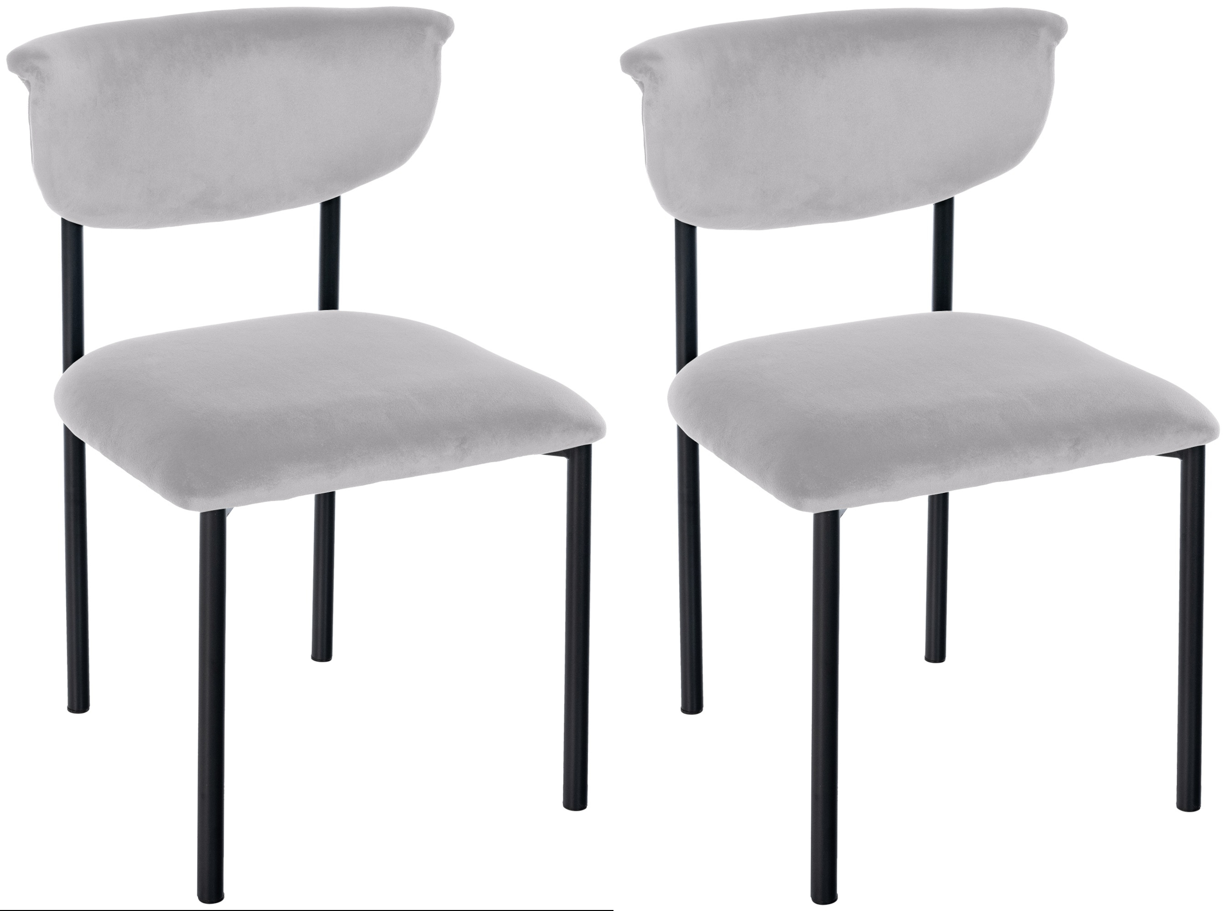 2er Set Besucherstuhl Gambell Samt