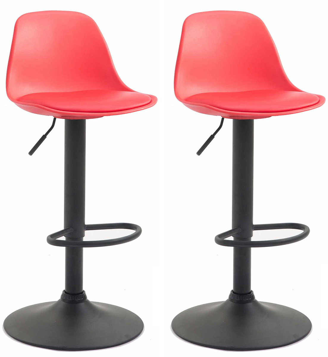 2er Set Barhocker Kiel Kunststoff Schwarz