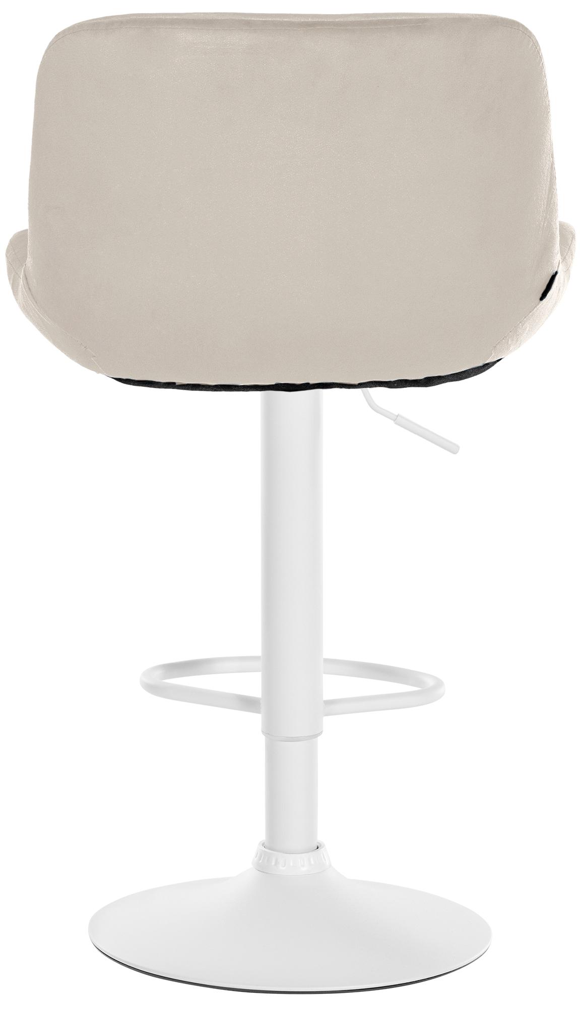 2er Set Barhocker Solon Weiß Samt