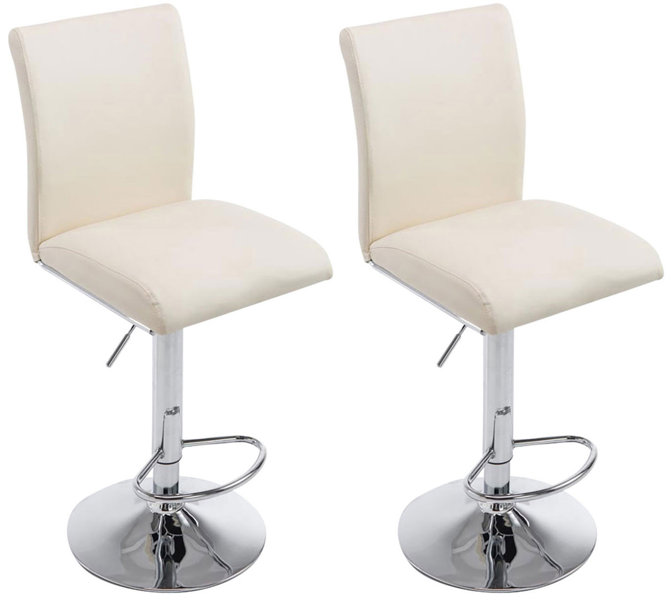 2er Set Barhocker Köln Kunstleder Chrom