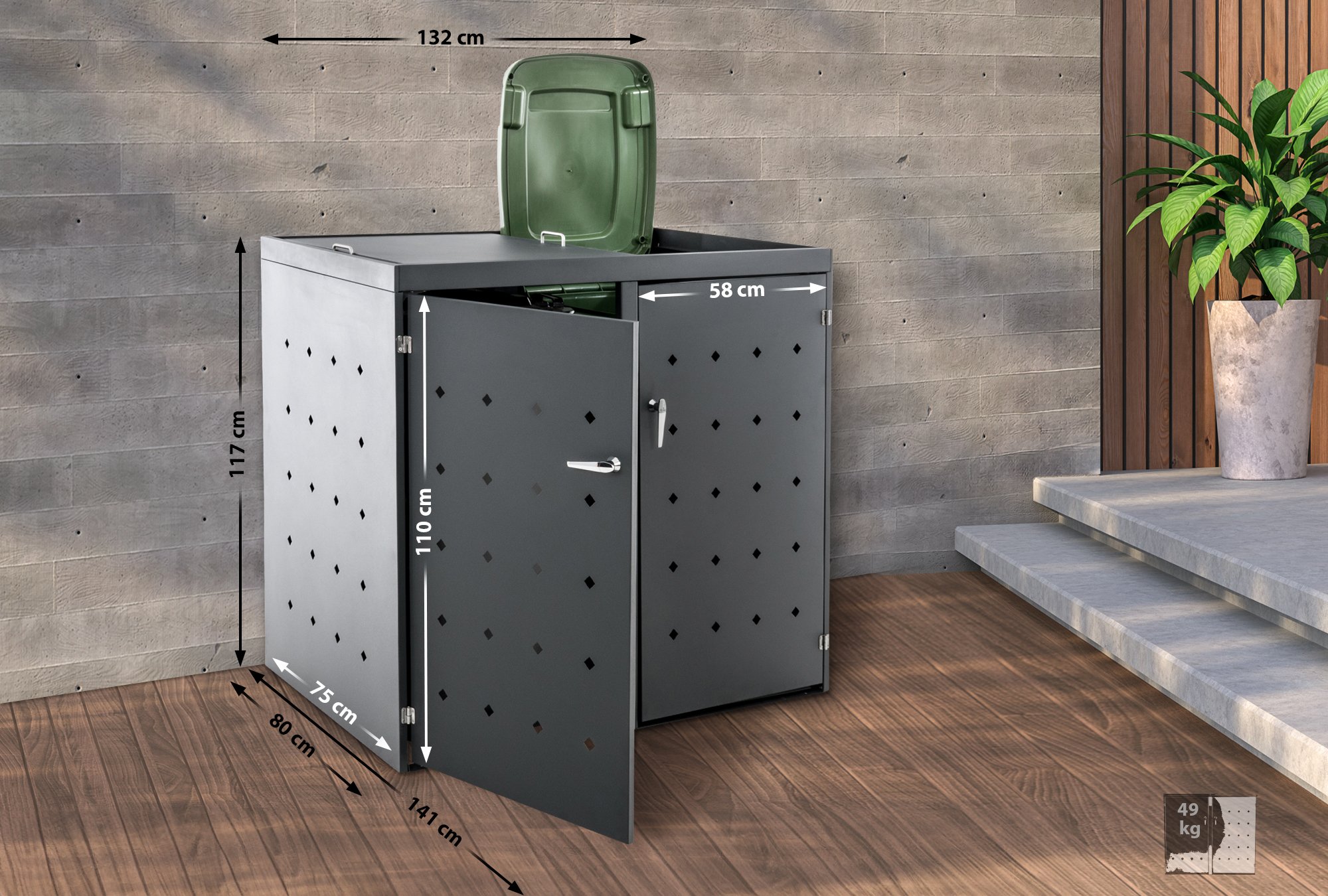 2er Mülltonnenverkleidung Nelli - Image 3