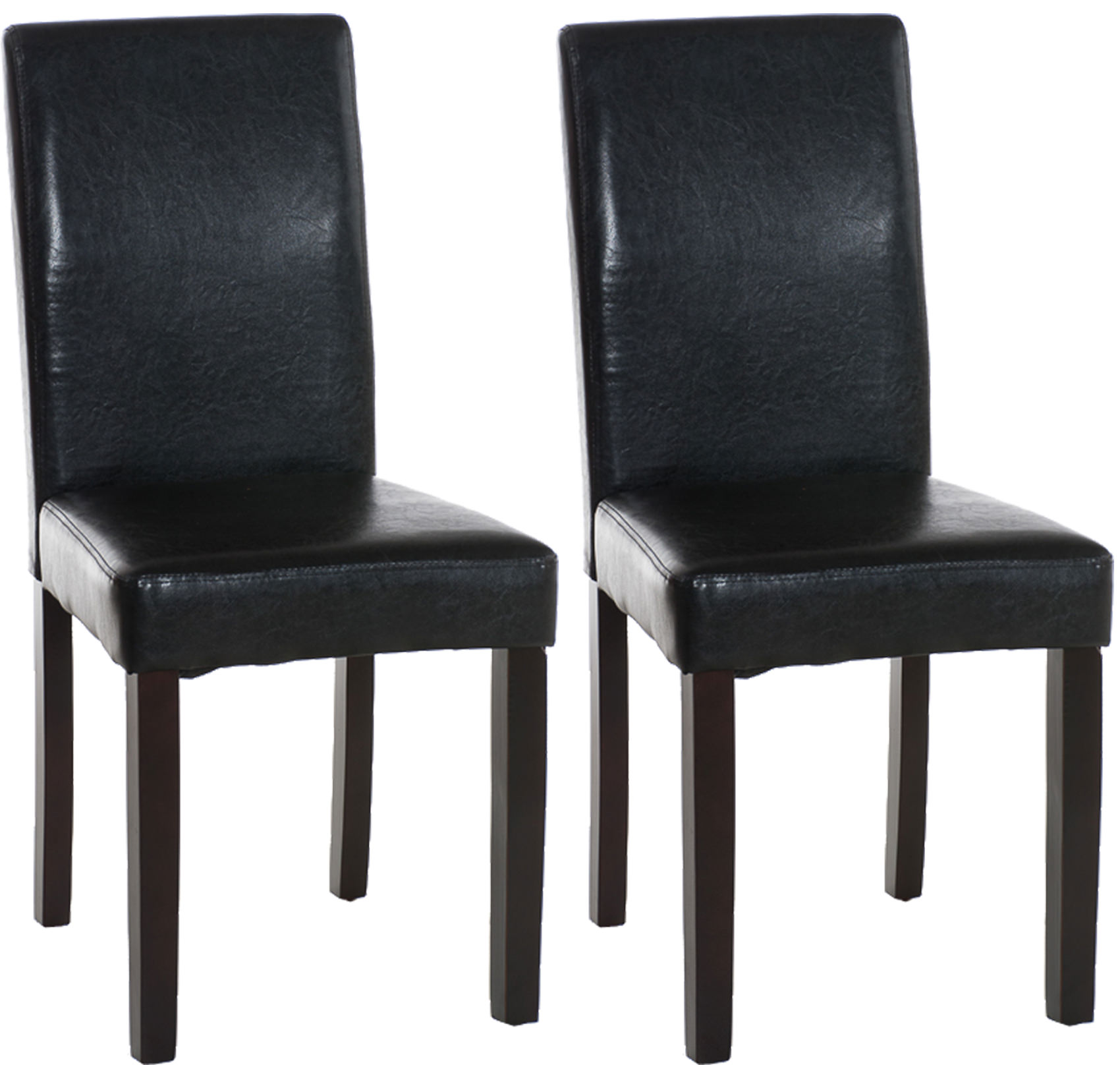 2er Set Esszimmerstuhl Ina Dunkelbraun