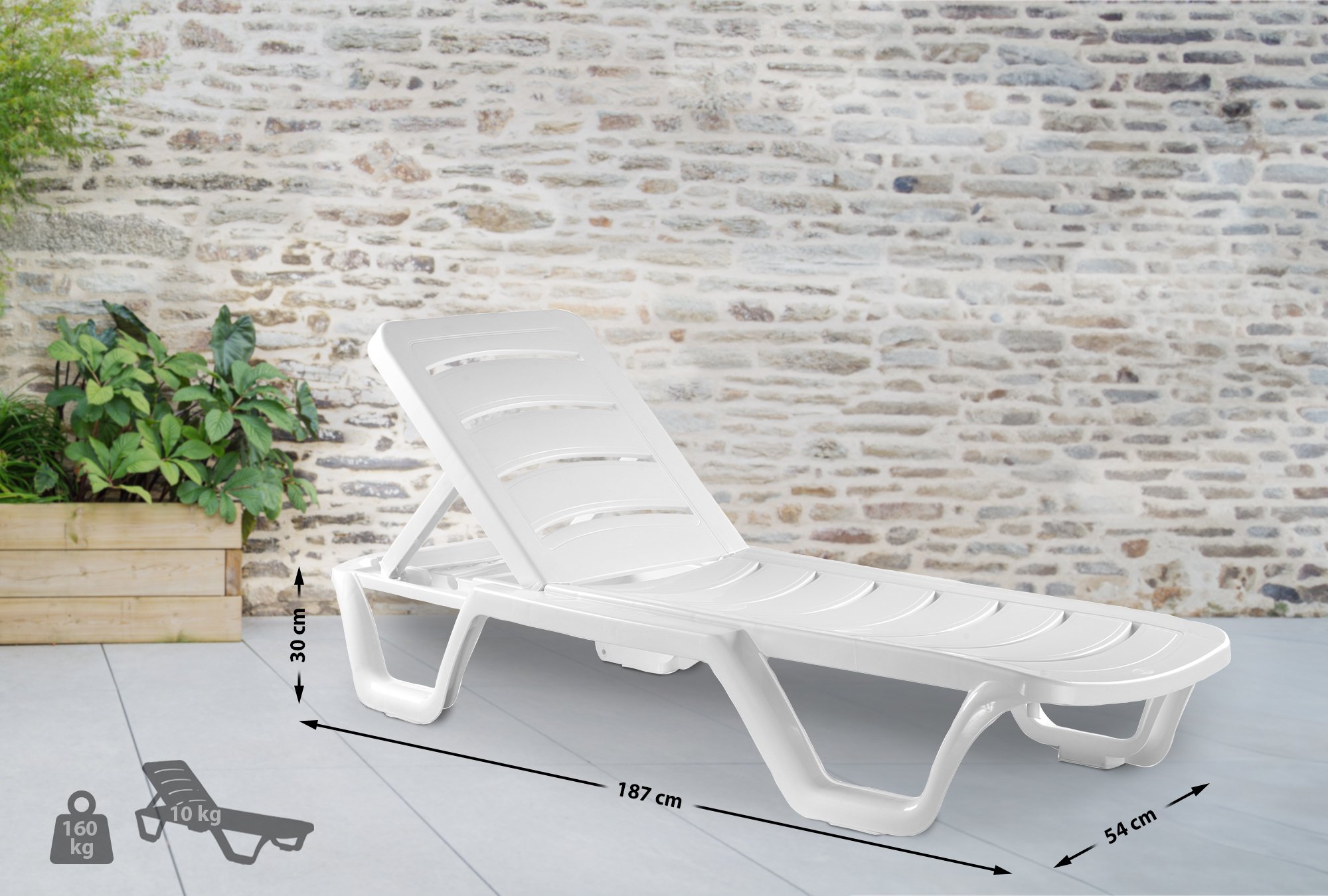 10er Set Sonnenliege Bahama