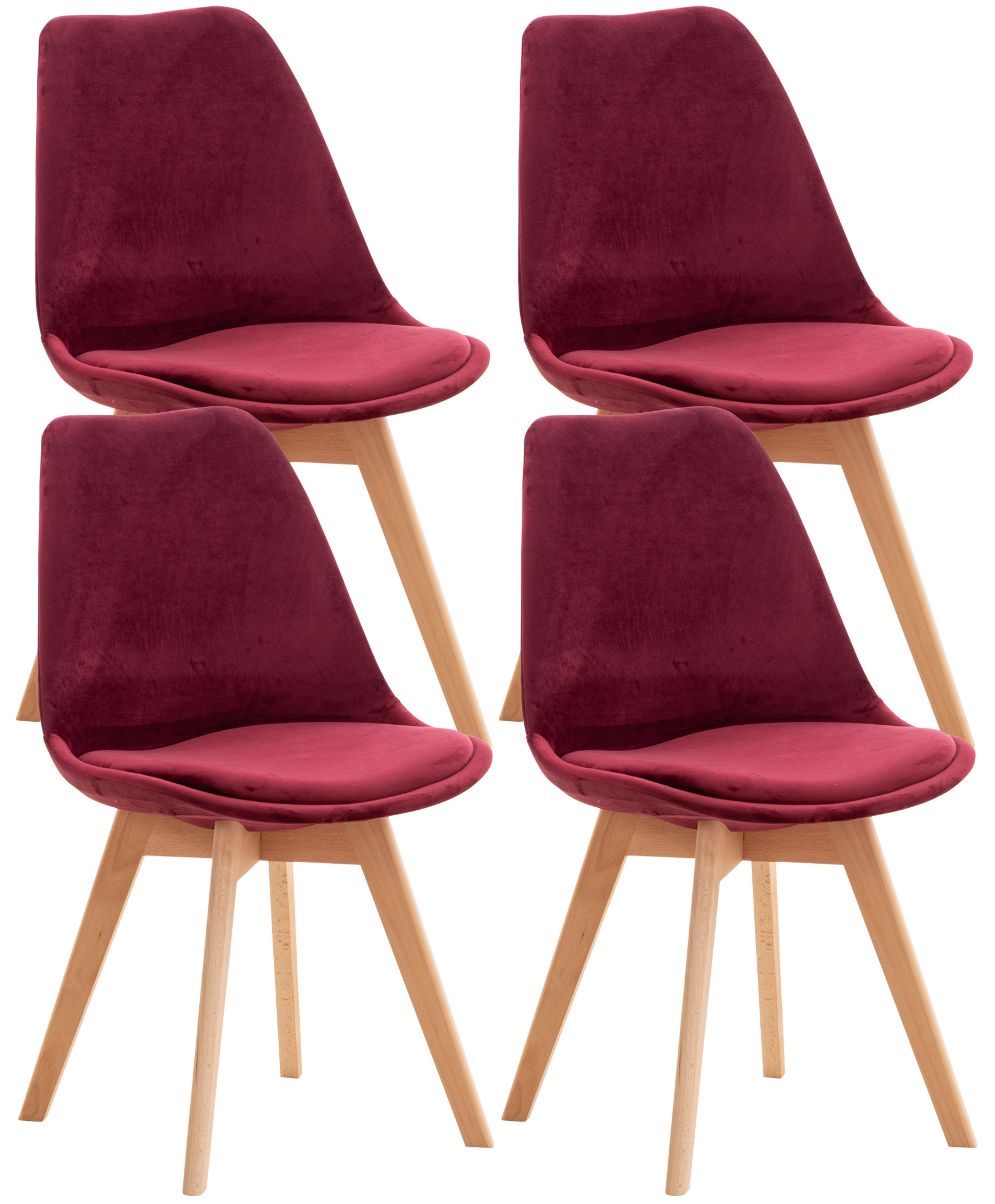 4er Set Stuhl Linares Samt