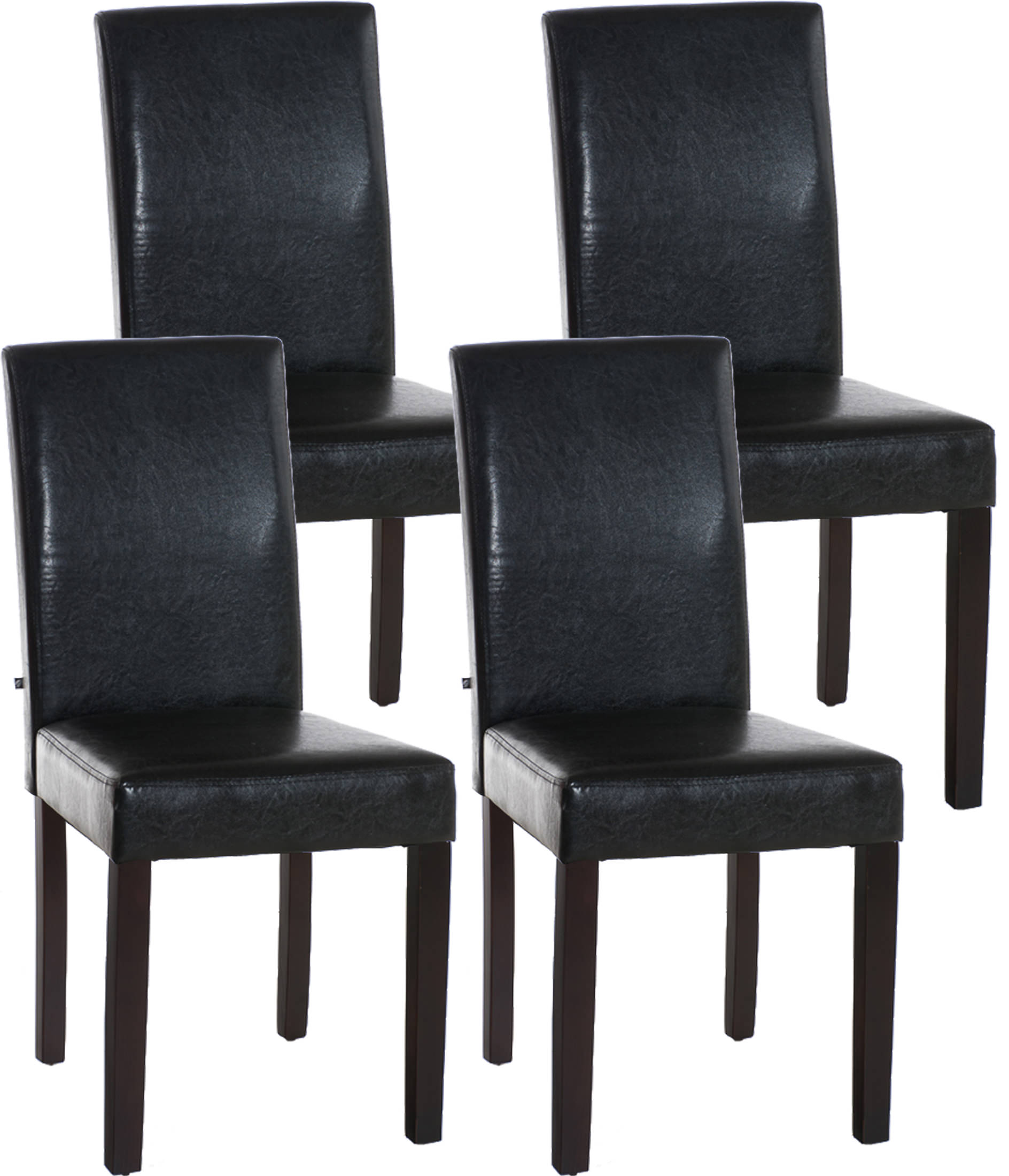 4er Set Esszimmerstuhl Ina Dunkelbraun