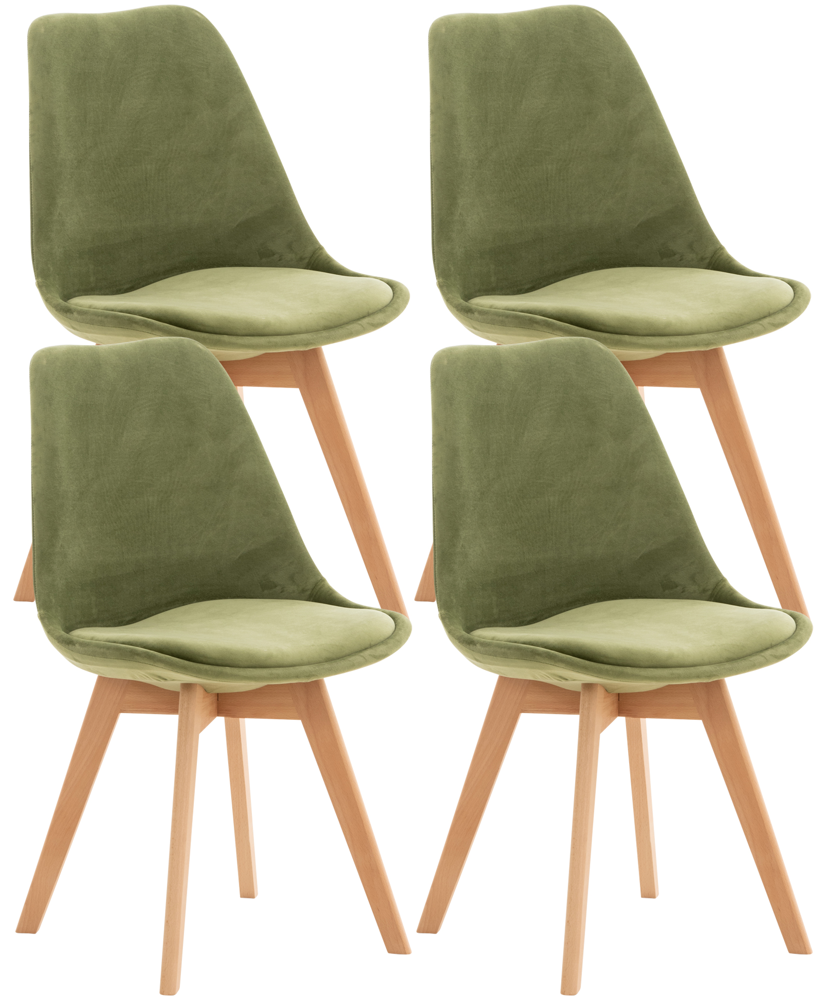 4er Set Stuhl Linares Samt