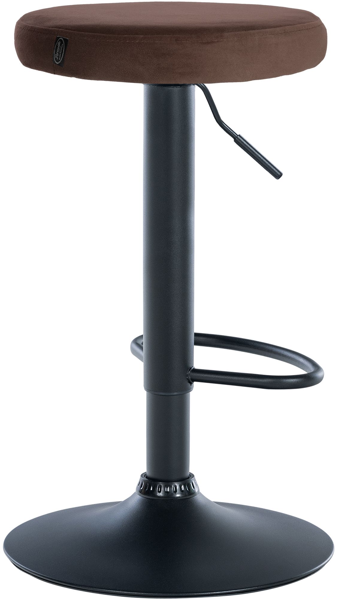 2er Set Barhocker Ponte Samt Schwarz - Image 5