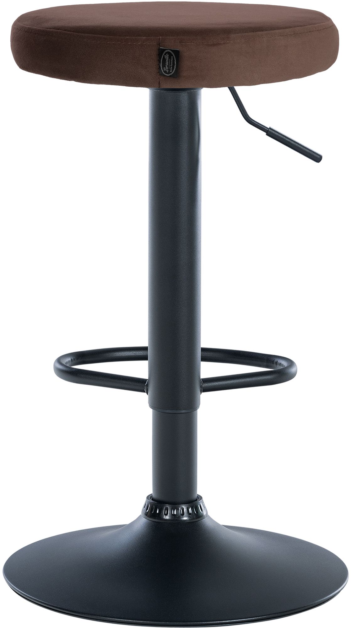 2er Set Barhocker Ponte Samt Schwarz - Image 6