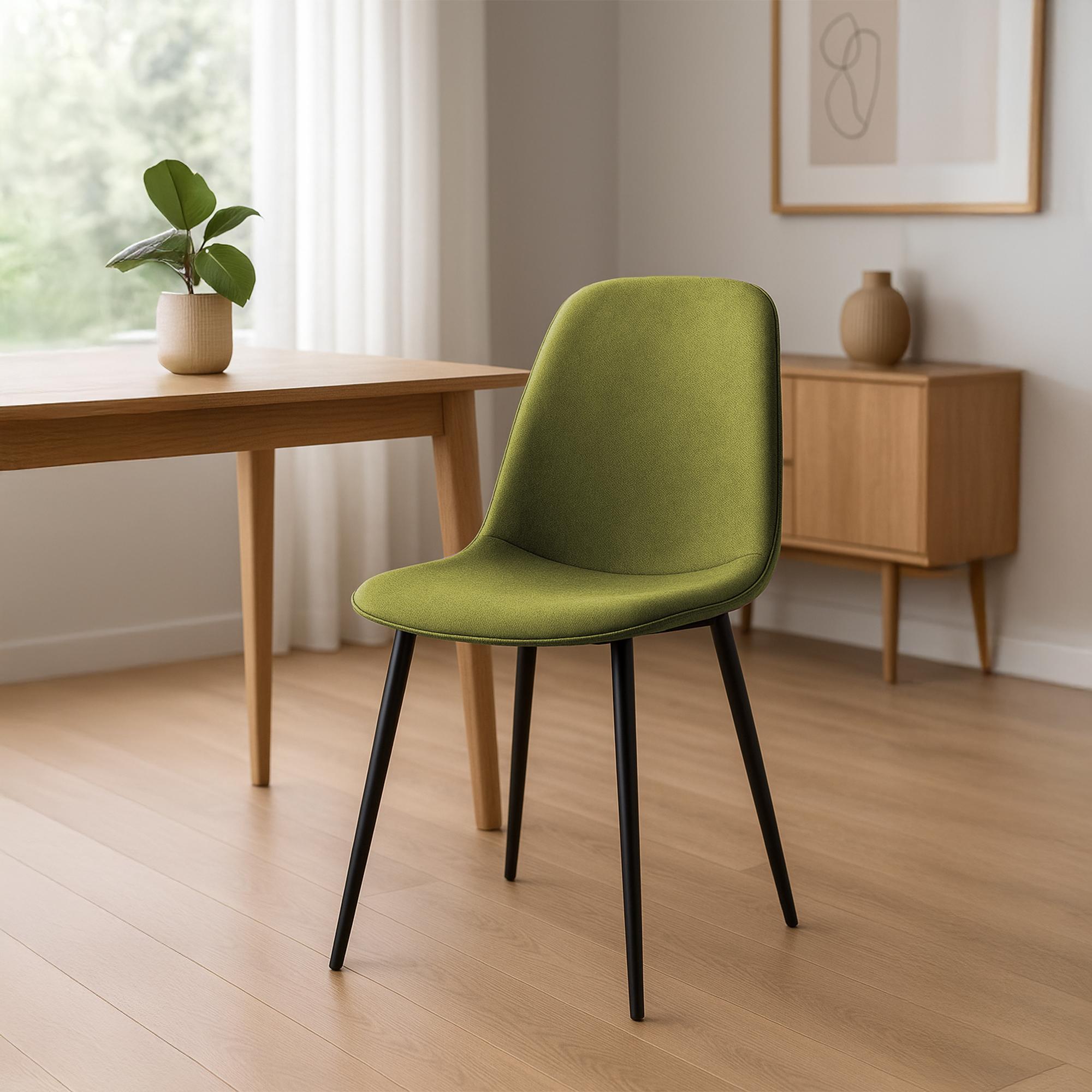 2er Set Esszimmerstuhl Maryam Stoff - Image 6