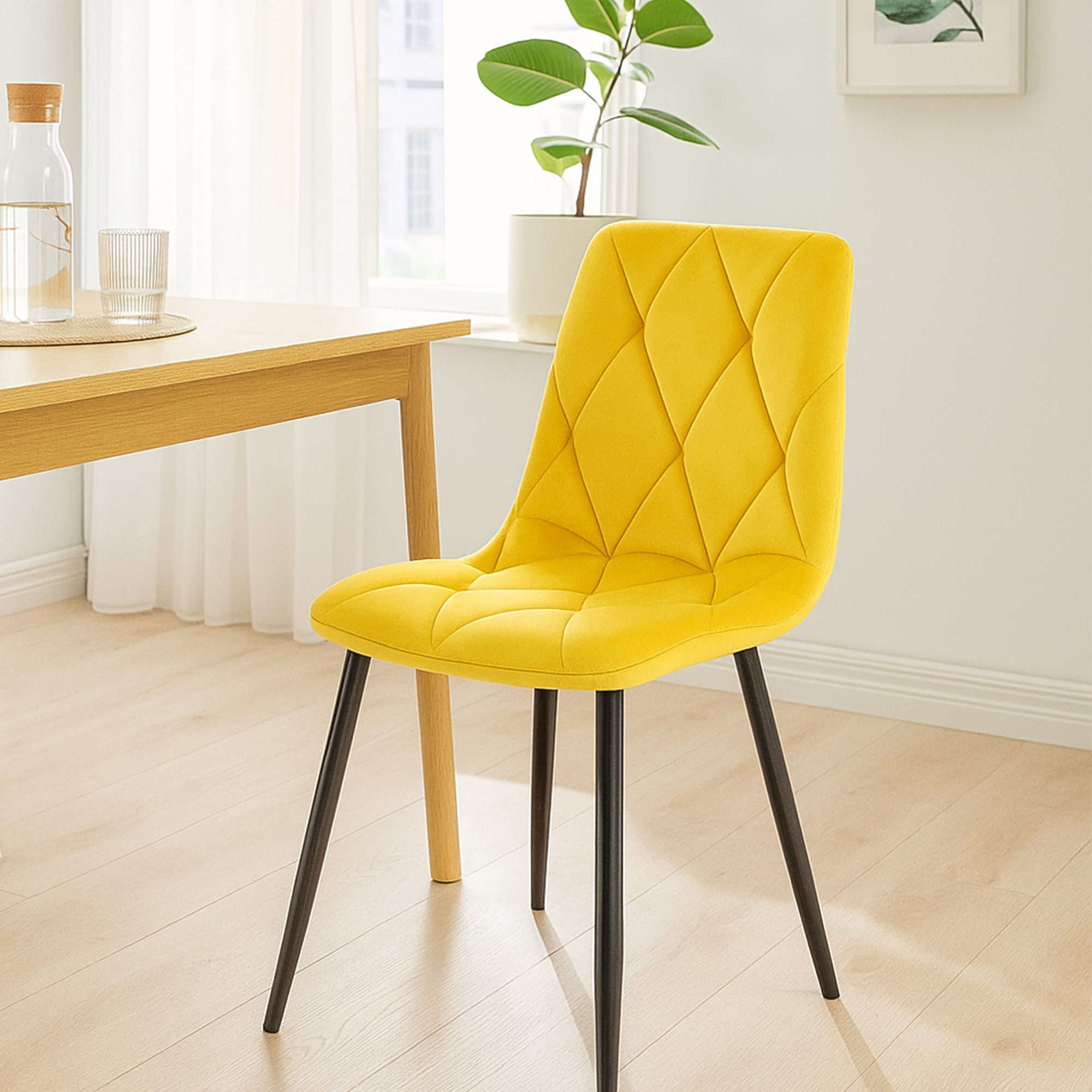 2er Set Esszimmerstuhl Clairton Samt