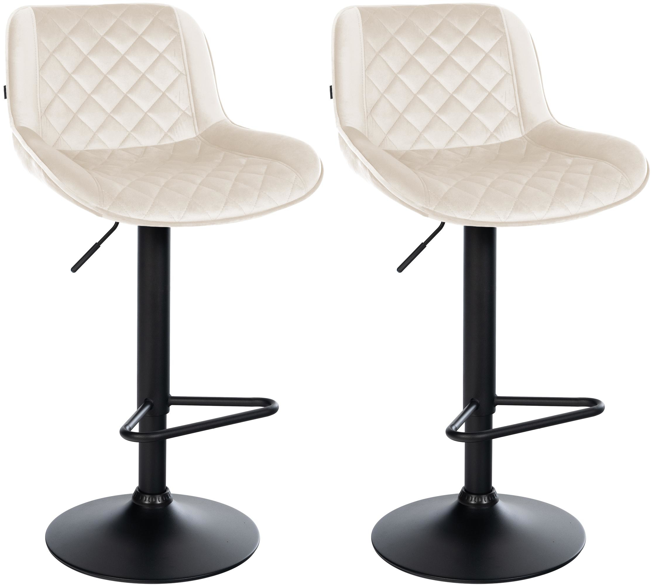 2er Set Barhocker Kasson Samt