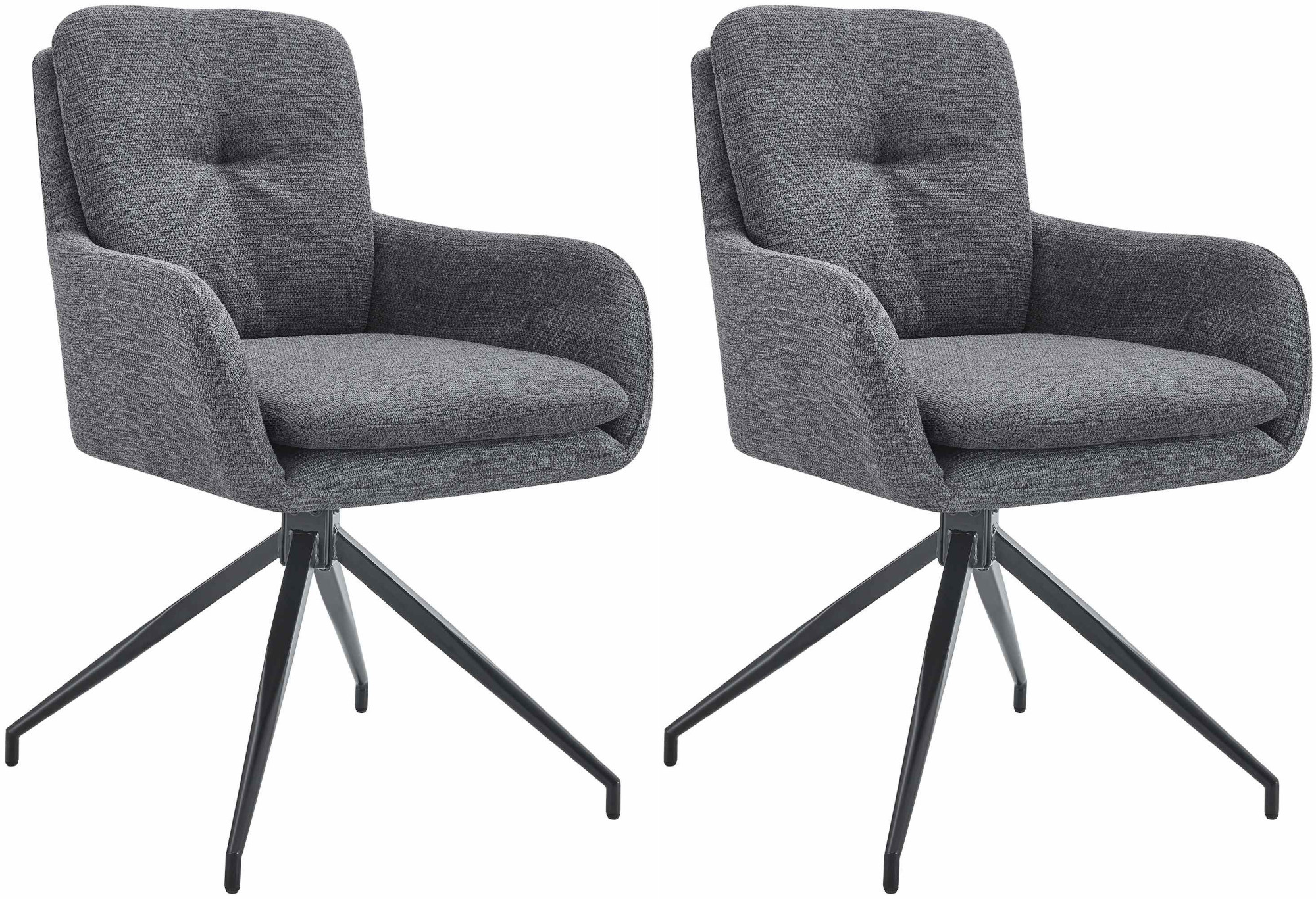 2er Set Esszimmerstuhl Pickett Stoff