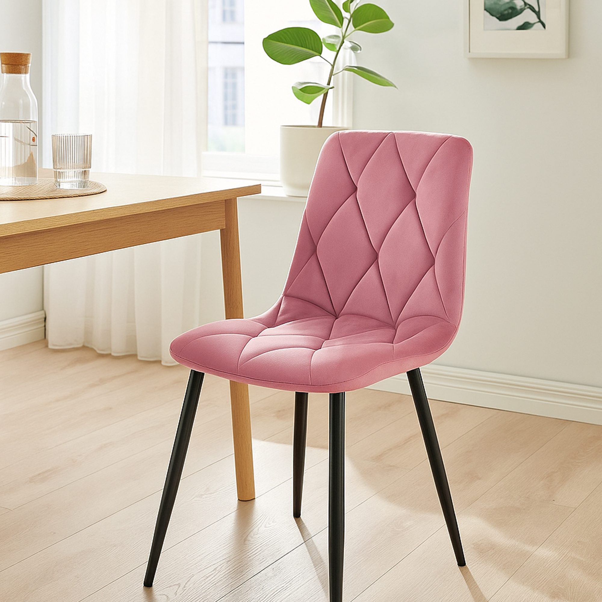 2er Set Esszimmerstuhl Clairton Samt