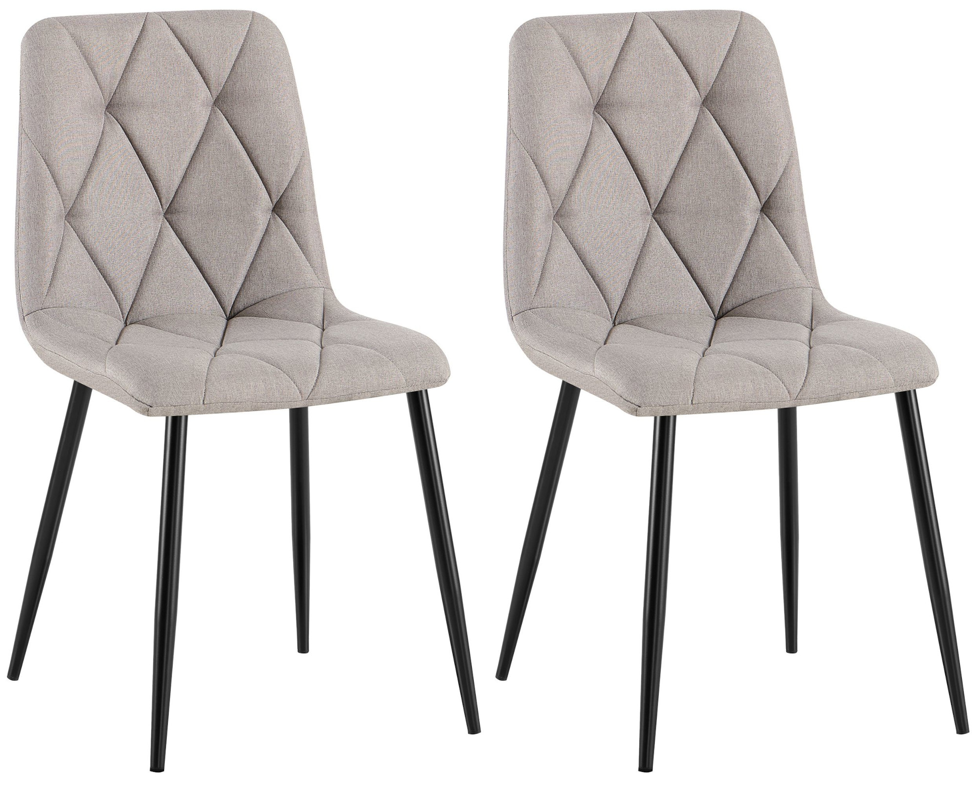 2er Set Esszimmerstuhl Clairton Stoff - Image 6