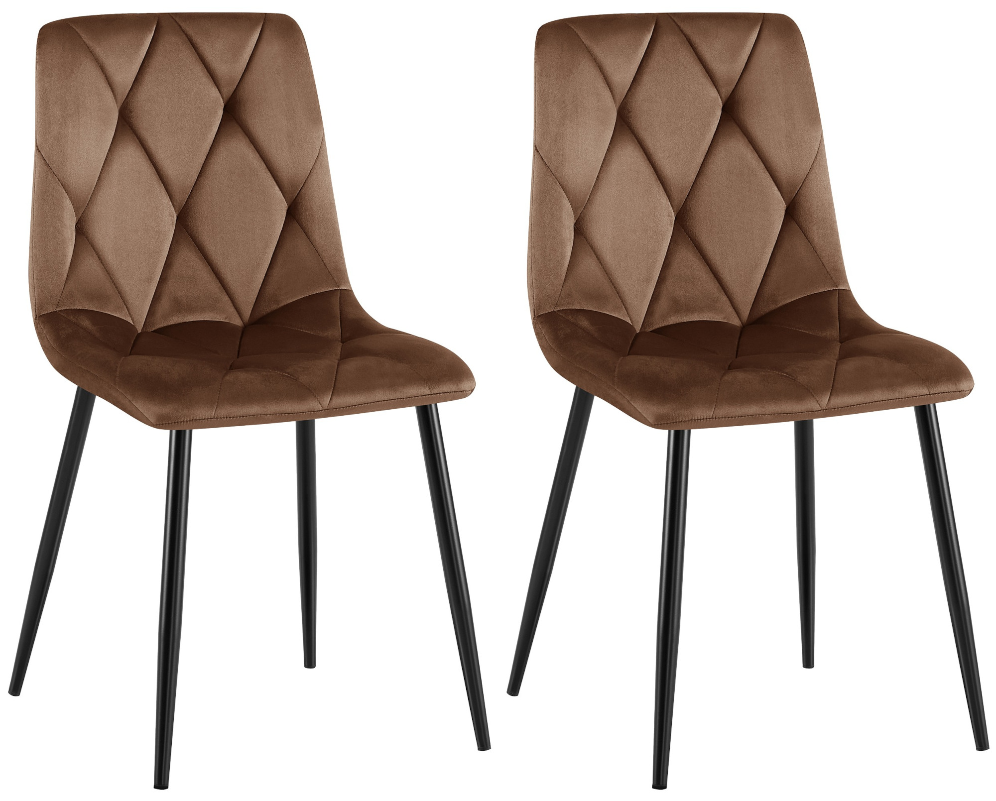 2er Set Esszimmerstuhl Clairton Samt - Image 6