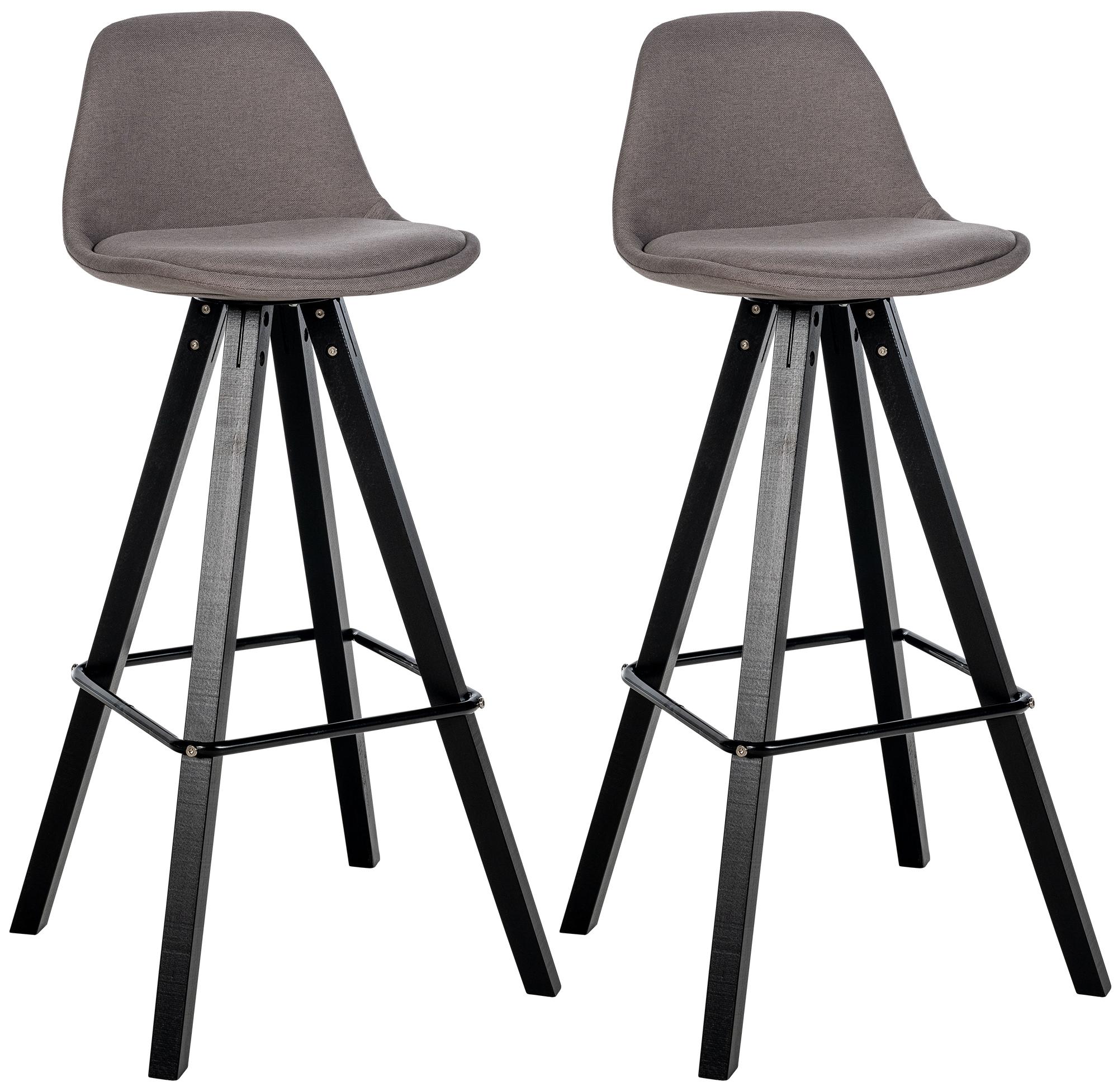 2er Set Barhocker Corbin Stoff Square
