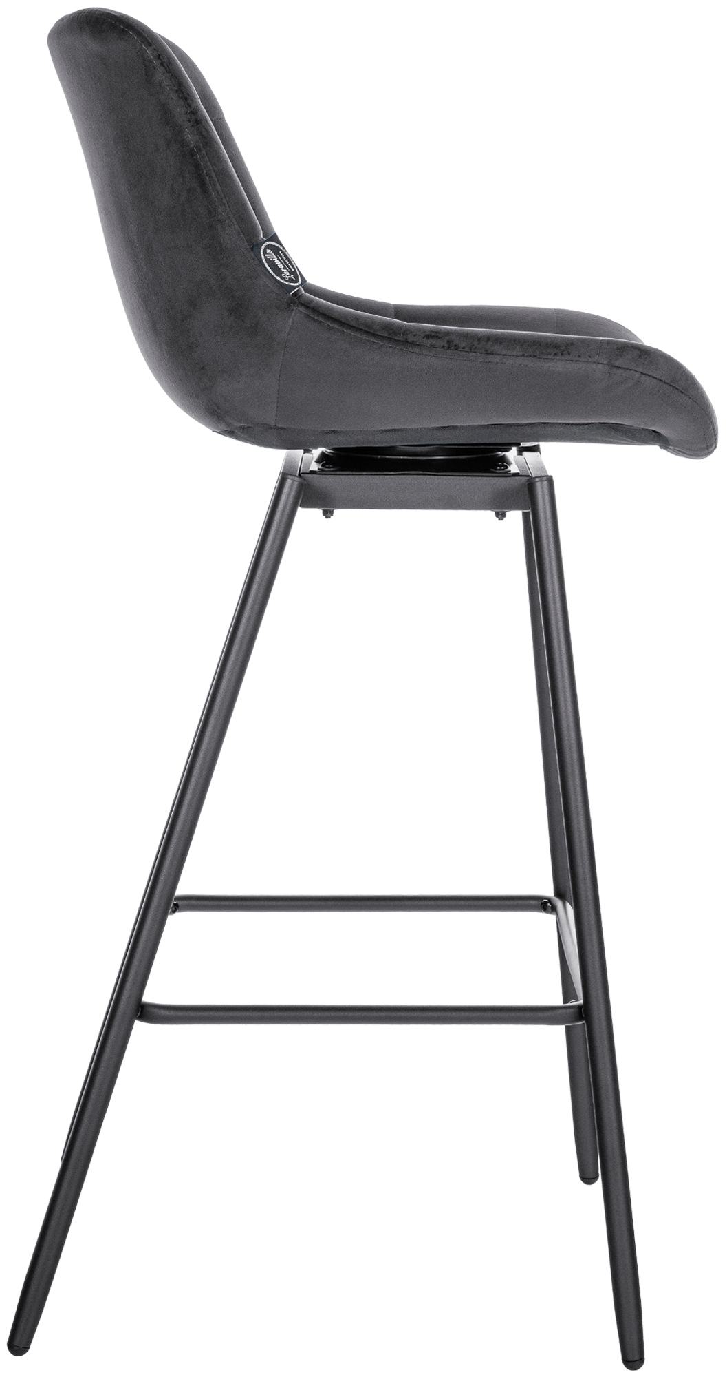 4er Set Barhocker Weston Schwenkbar Samt - Image 6