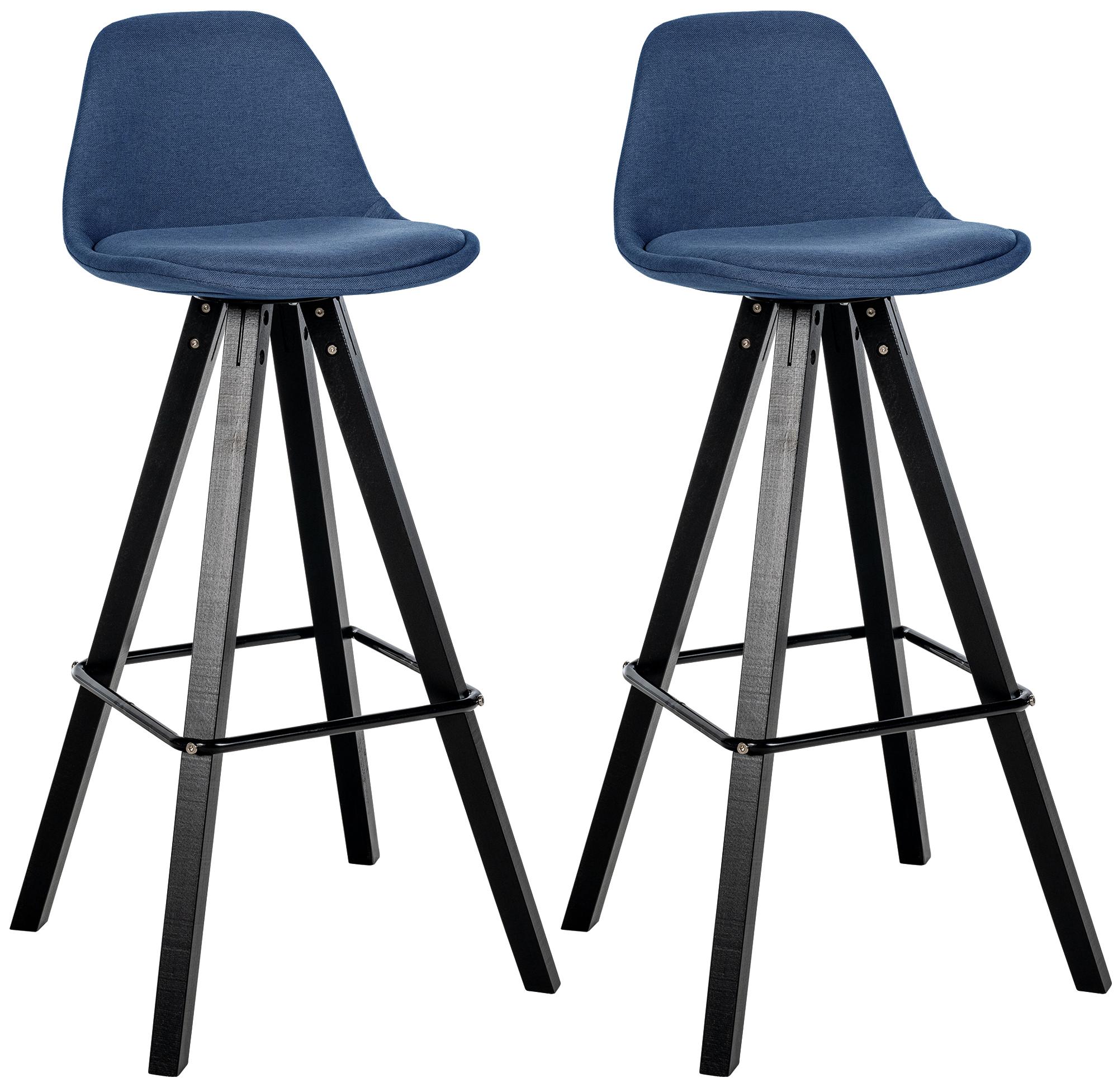 2er Set Barhocker Corbin Stoff Square