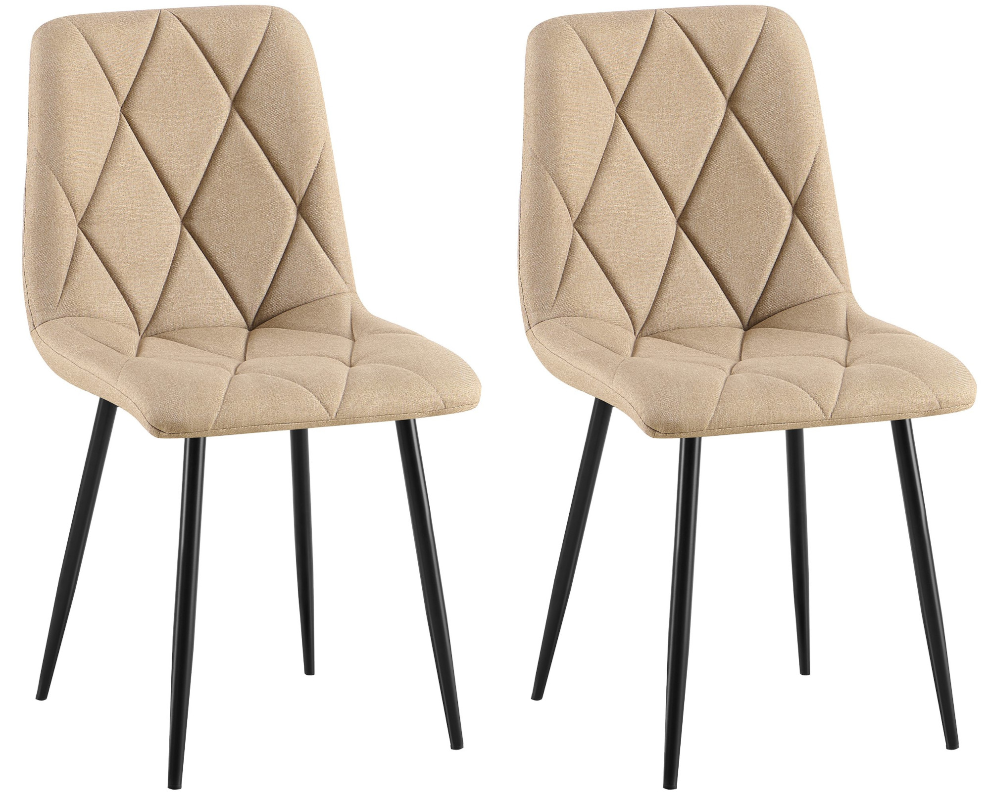 2er Set Esszimmerstuhl Clairton Stoff - Image 6