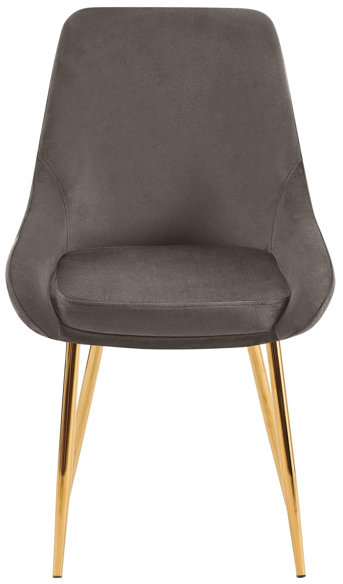2er Set Esszimmerstuhl Elmira Samt Gold - Image 3