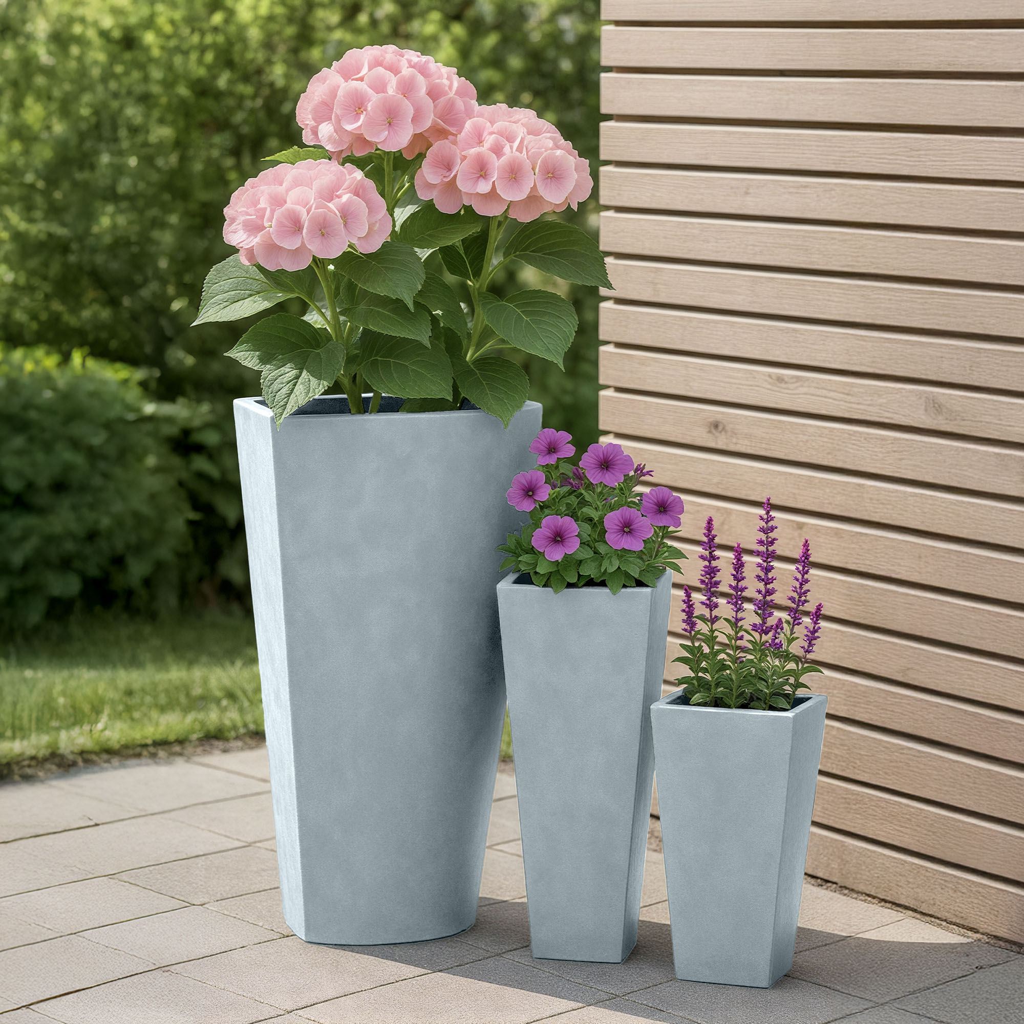 3er Set Pflanzkübel 2