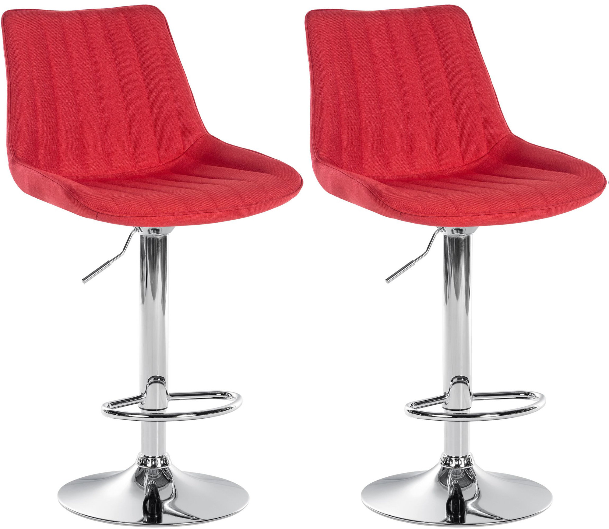 2er Set Barhocker Toni Stoff Chrom