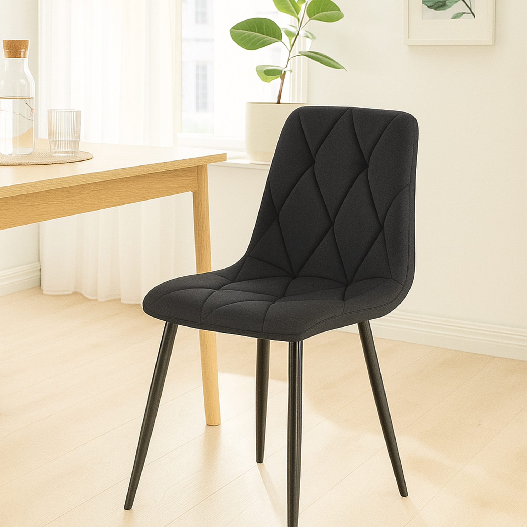 2er Set Esszimmerstuhl Clairton Stoff