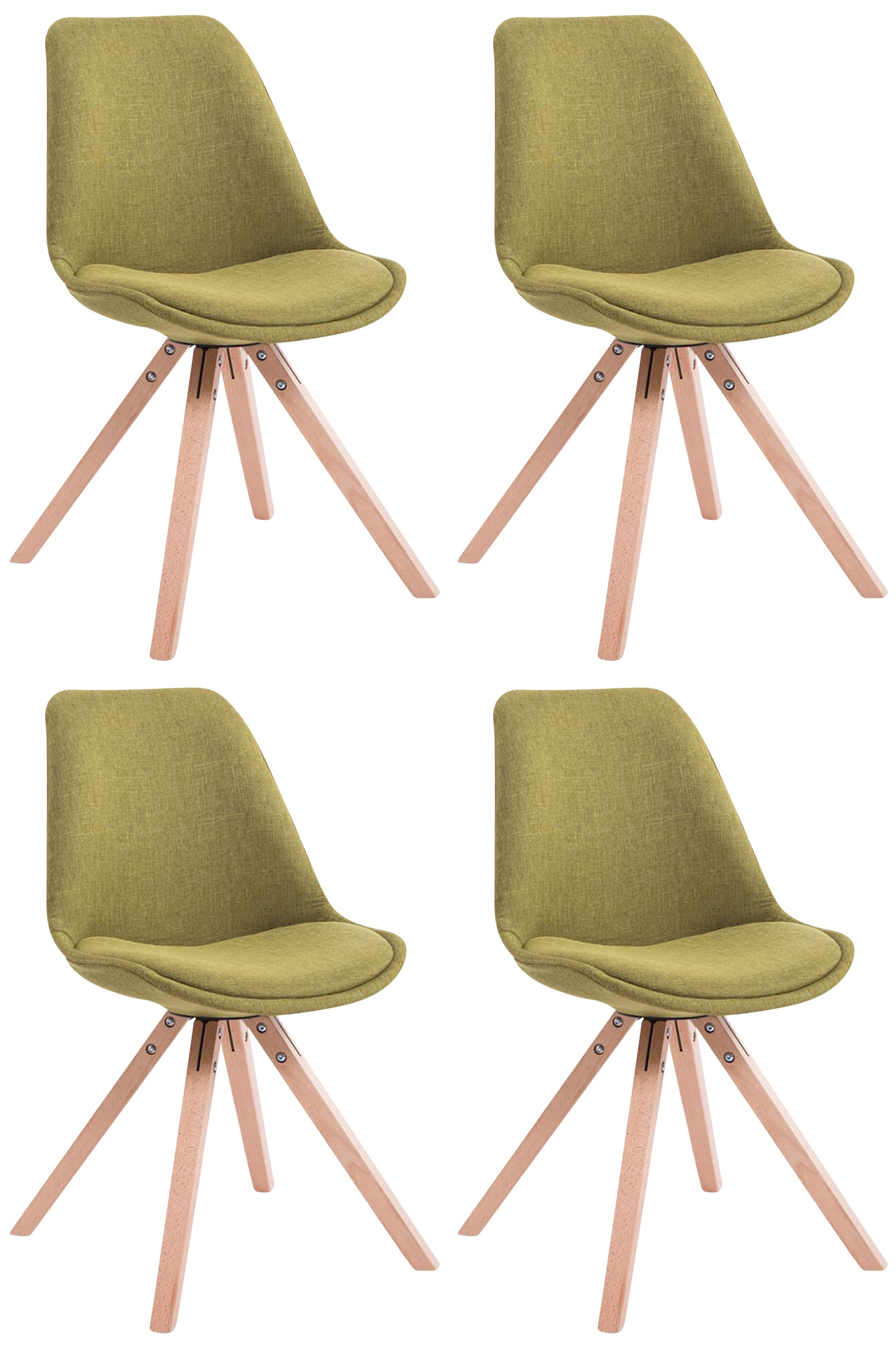 4er Set Besucherstuhl Toulouse Stoff Square Natura