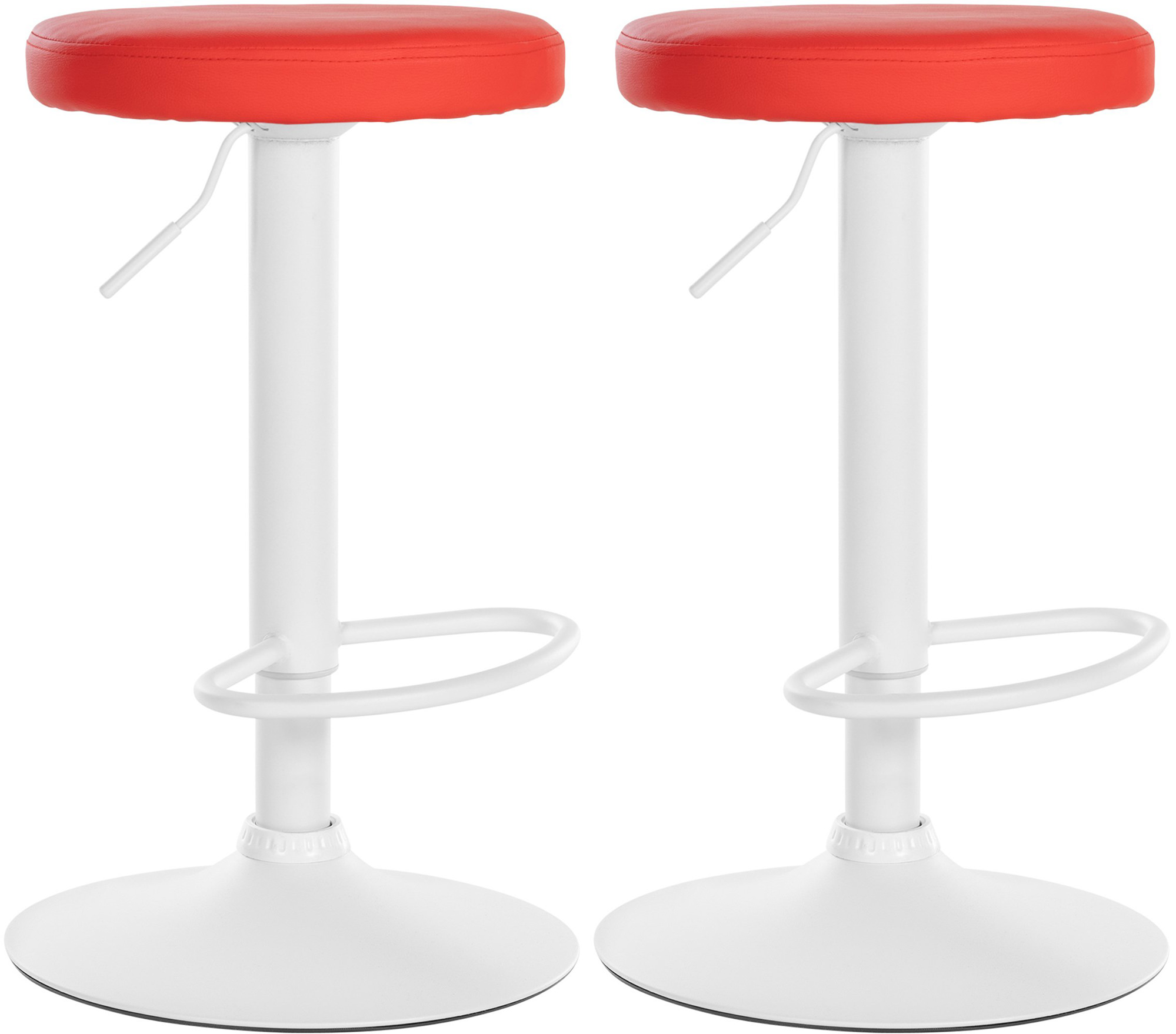 2er Set Barhocker Ponte Kunstleder Weiß