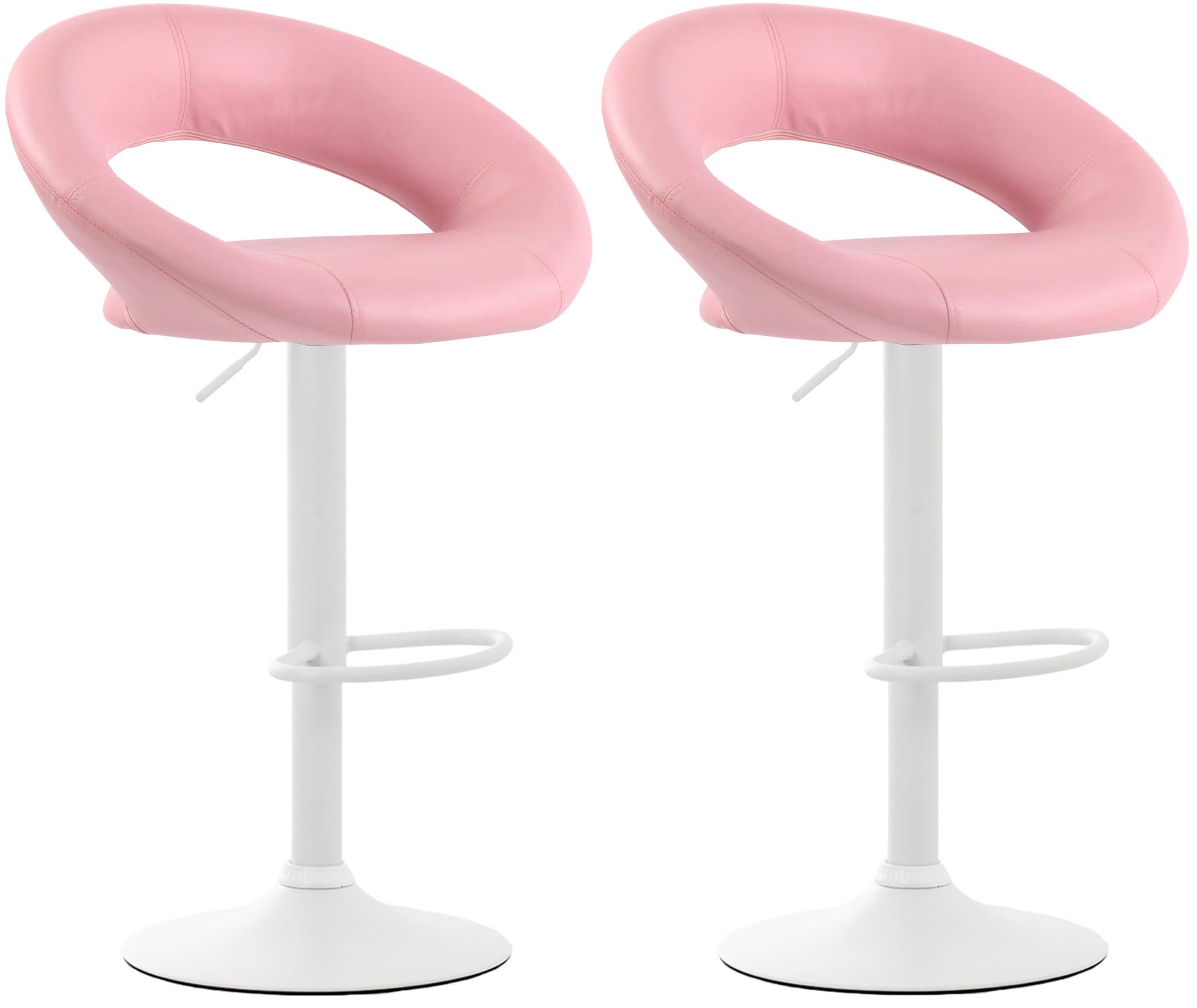 2er Set Barhocker Olinda Kunstleder Weiß