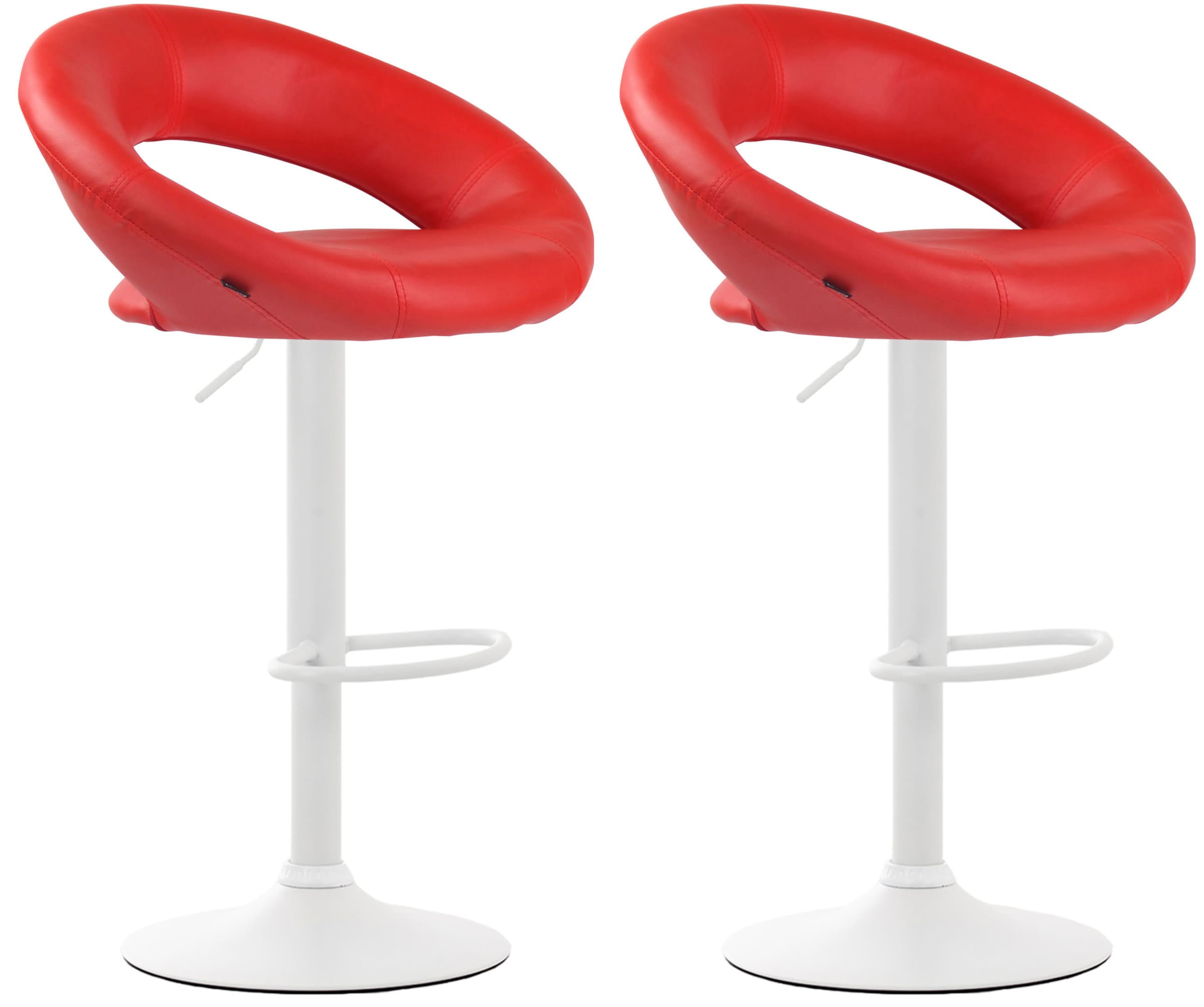 2er Set Barhocker Olinda Kunstleder Weiß
