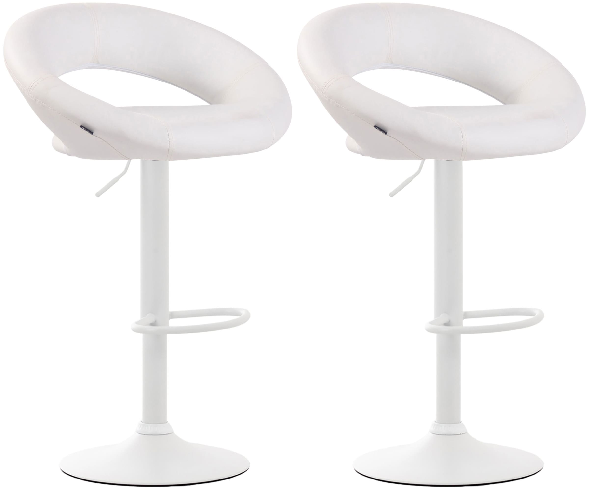 2er Set Barhocker Olinda Kunstleder Weiß