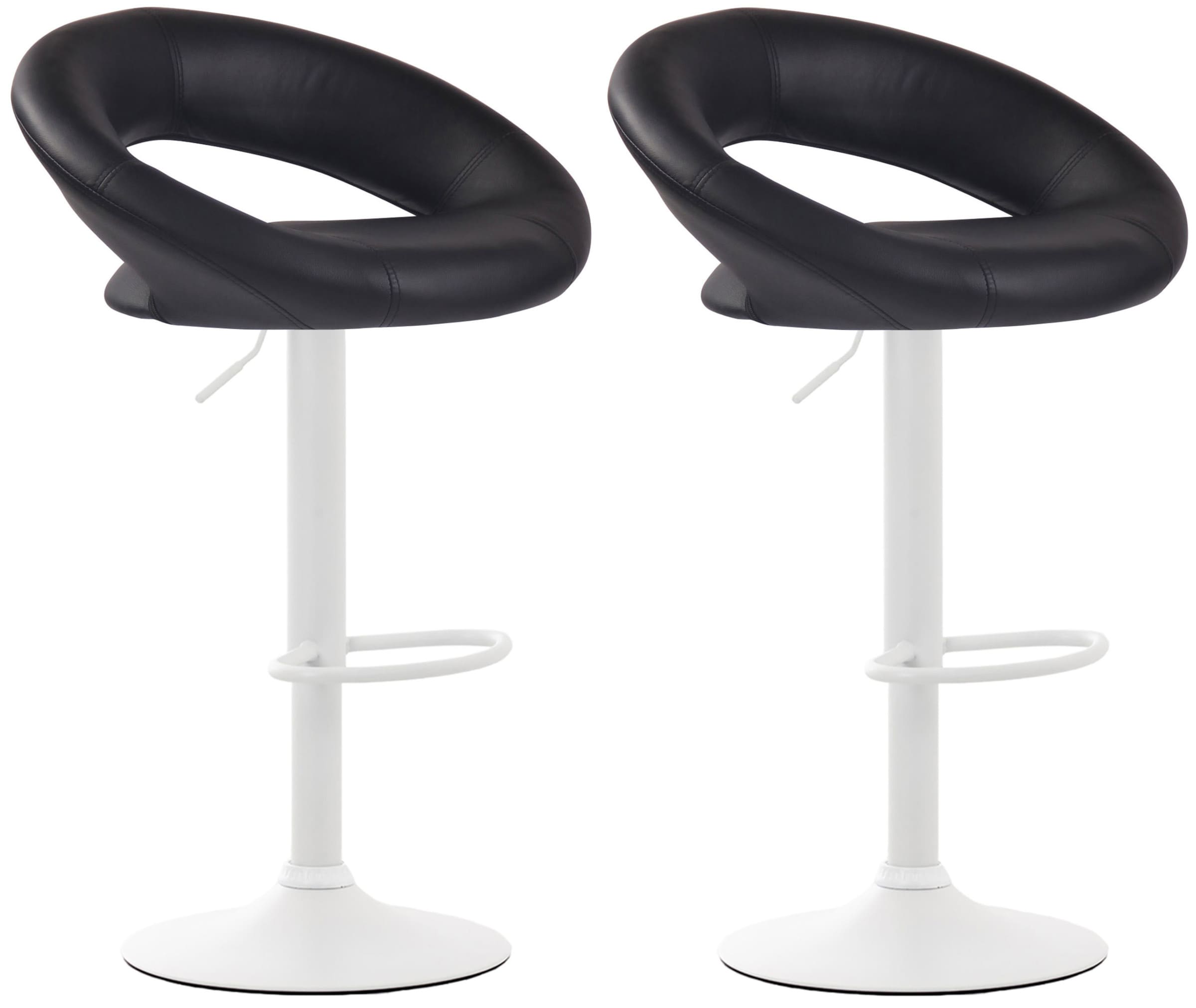 2er Set Barhocker Olinda Kunstleder Weiß