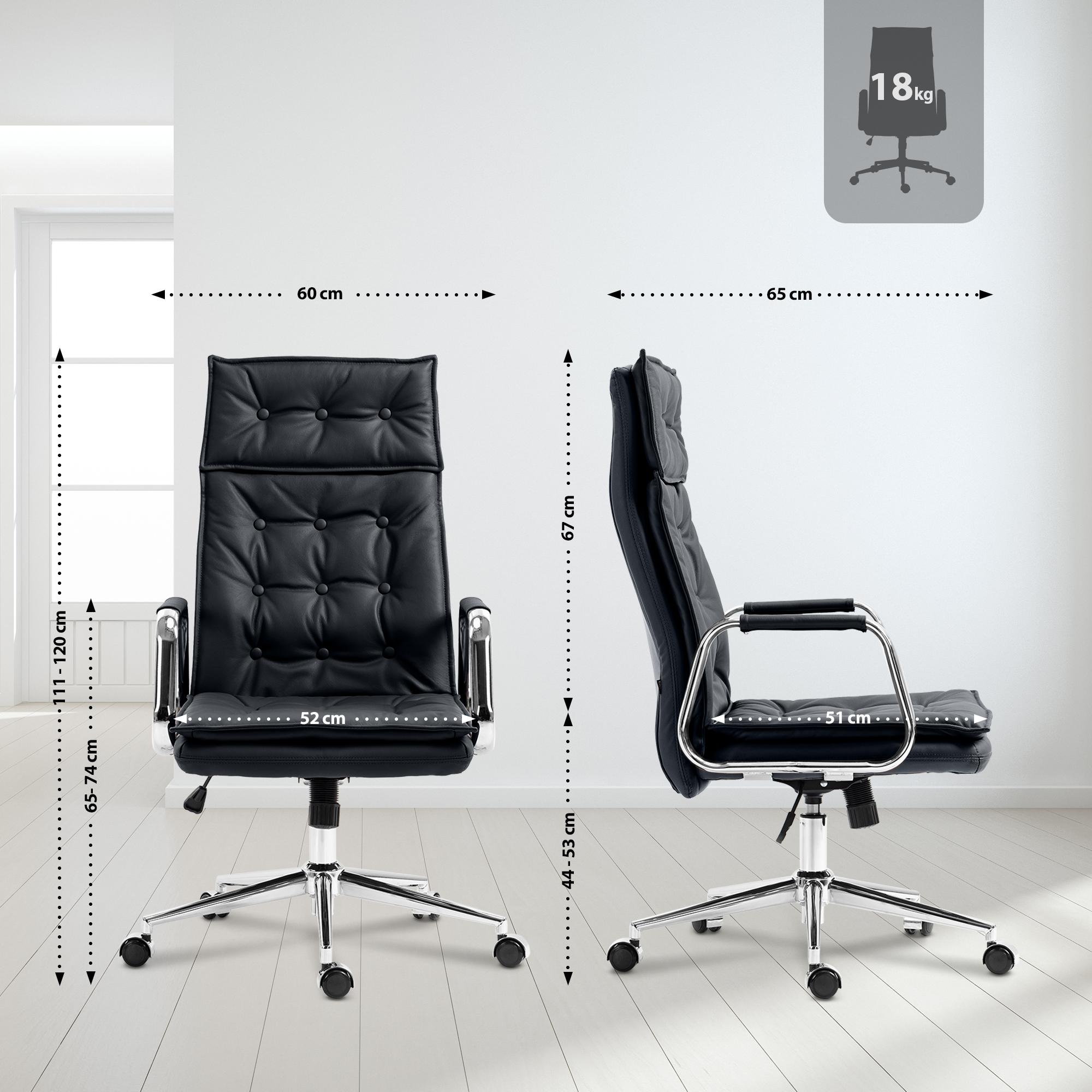 Bürostuhl Sotira Echtleder