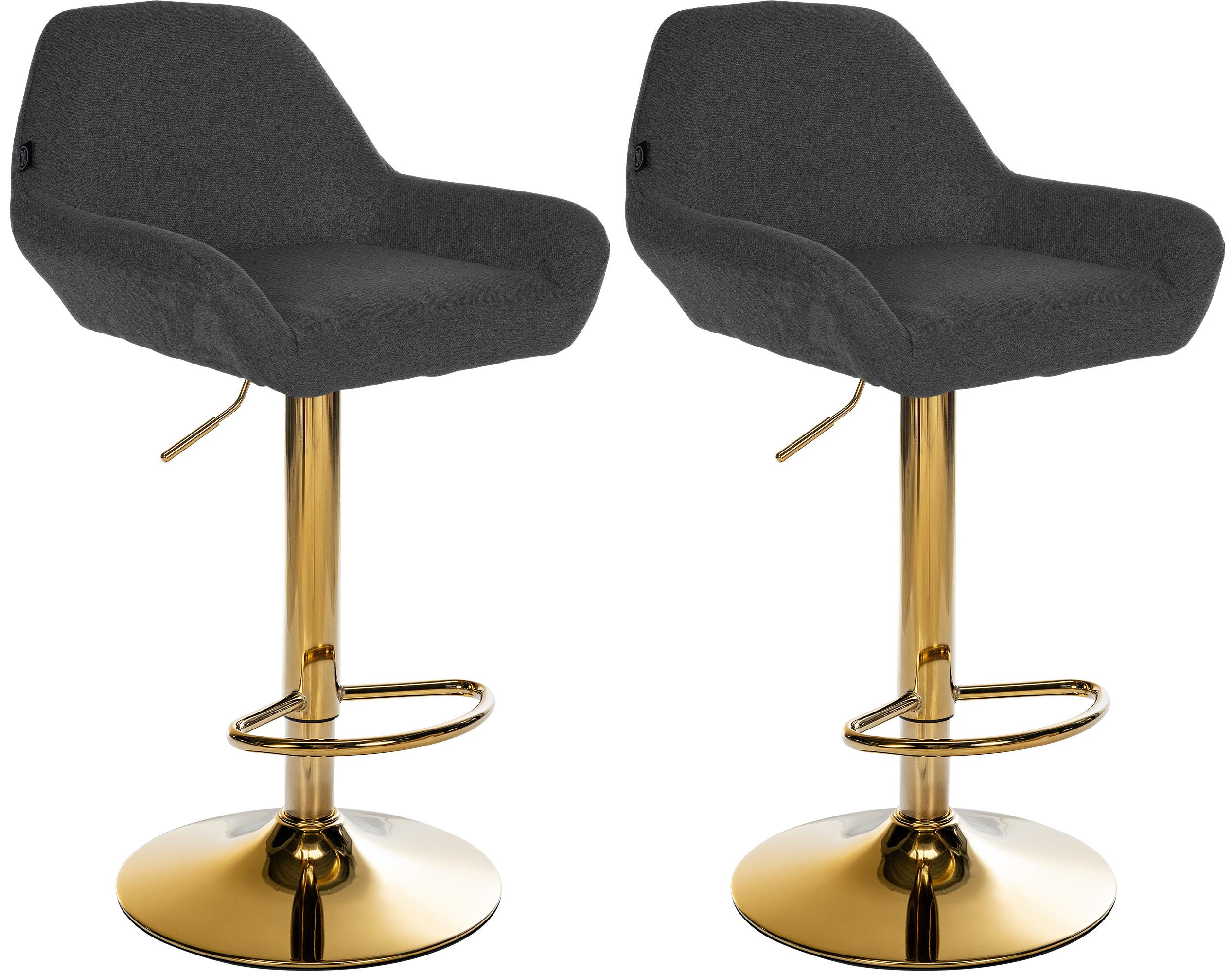 2er Set Barhocker Braga Gold Stoff