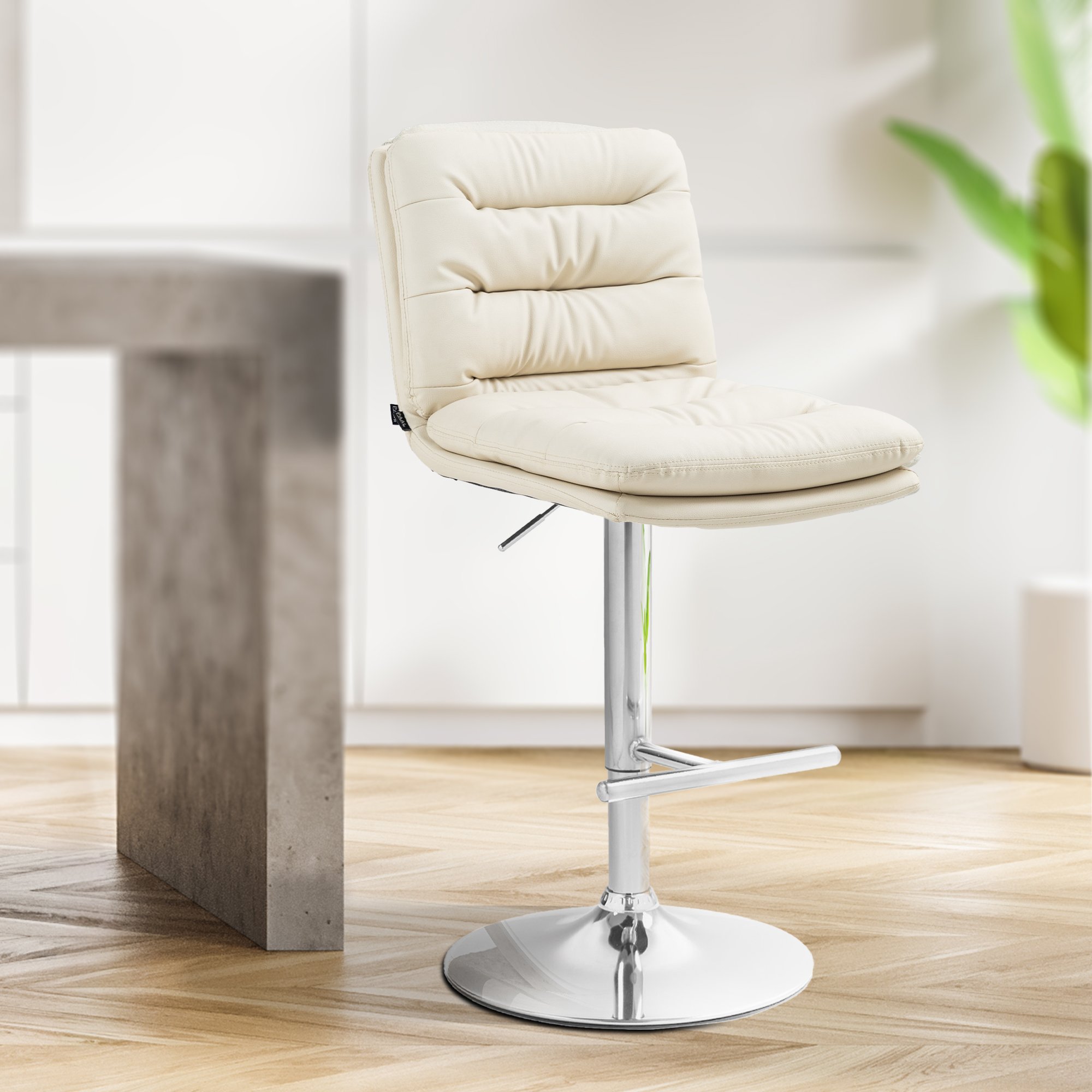 2er Set Barhocker Damar Kunstleder Chrom - Image 6