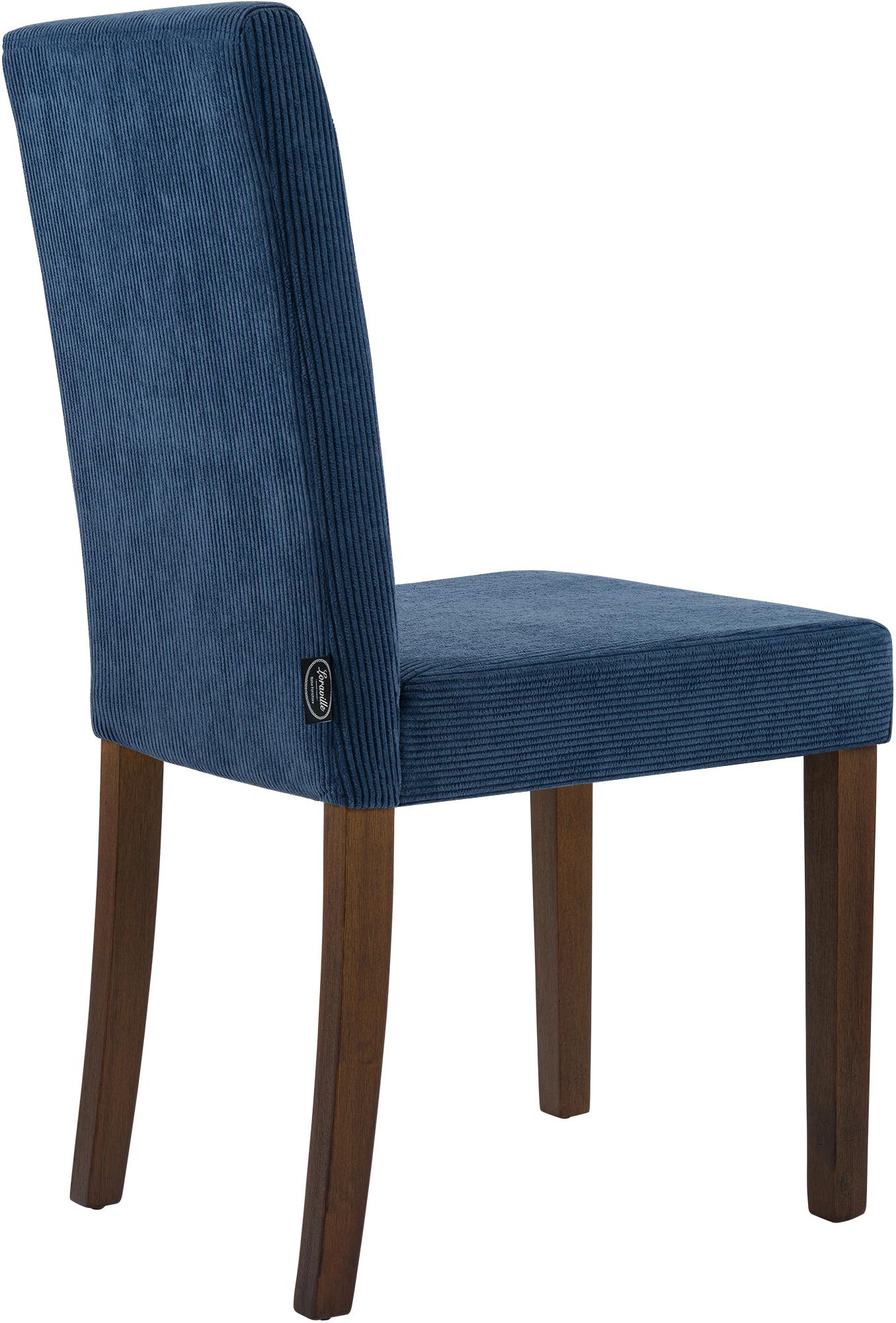 2er Set Esszimmerstuhl Ina Cord Antik Dunkel