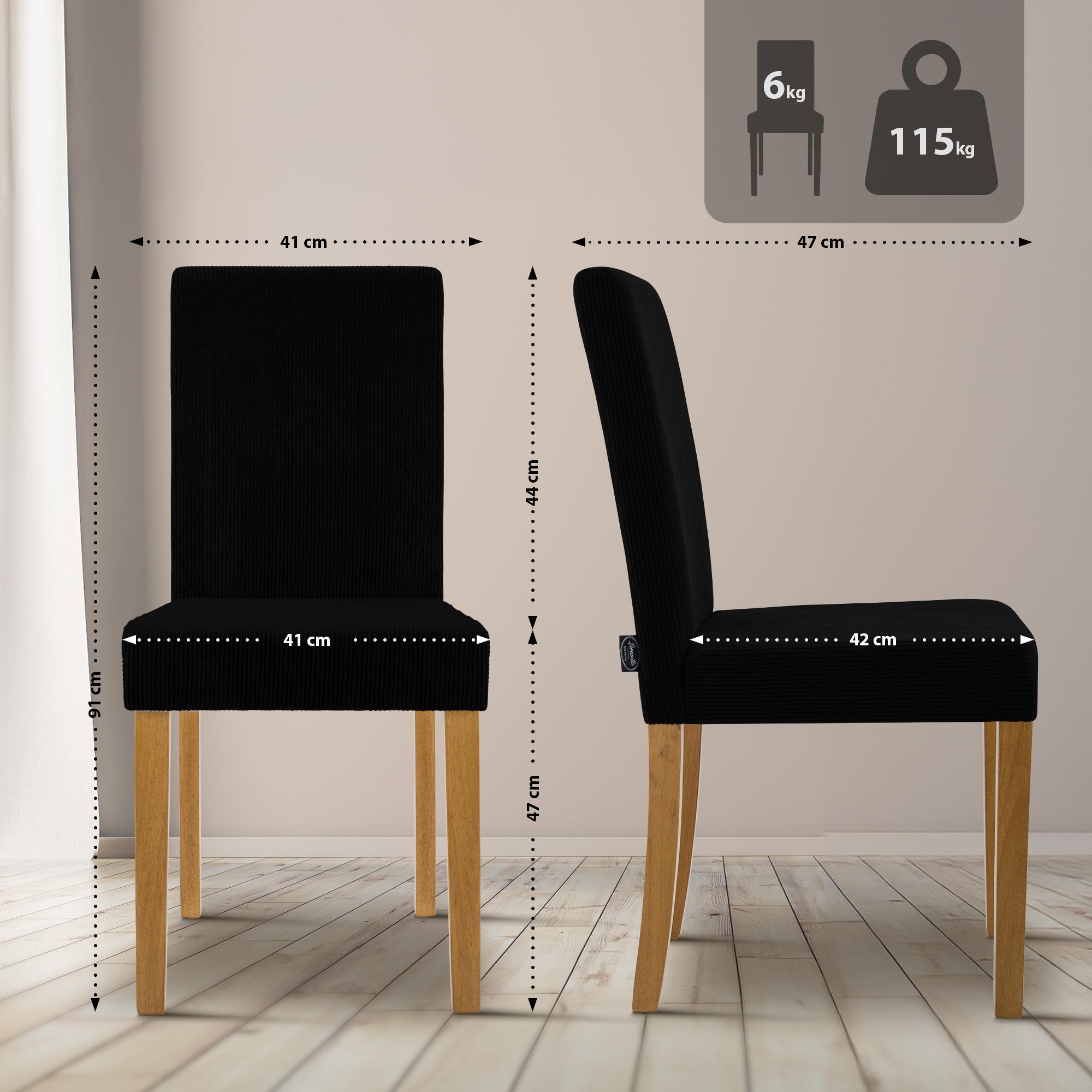 2er Set Esszimmerstuhl Ina Cord Antik Hell