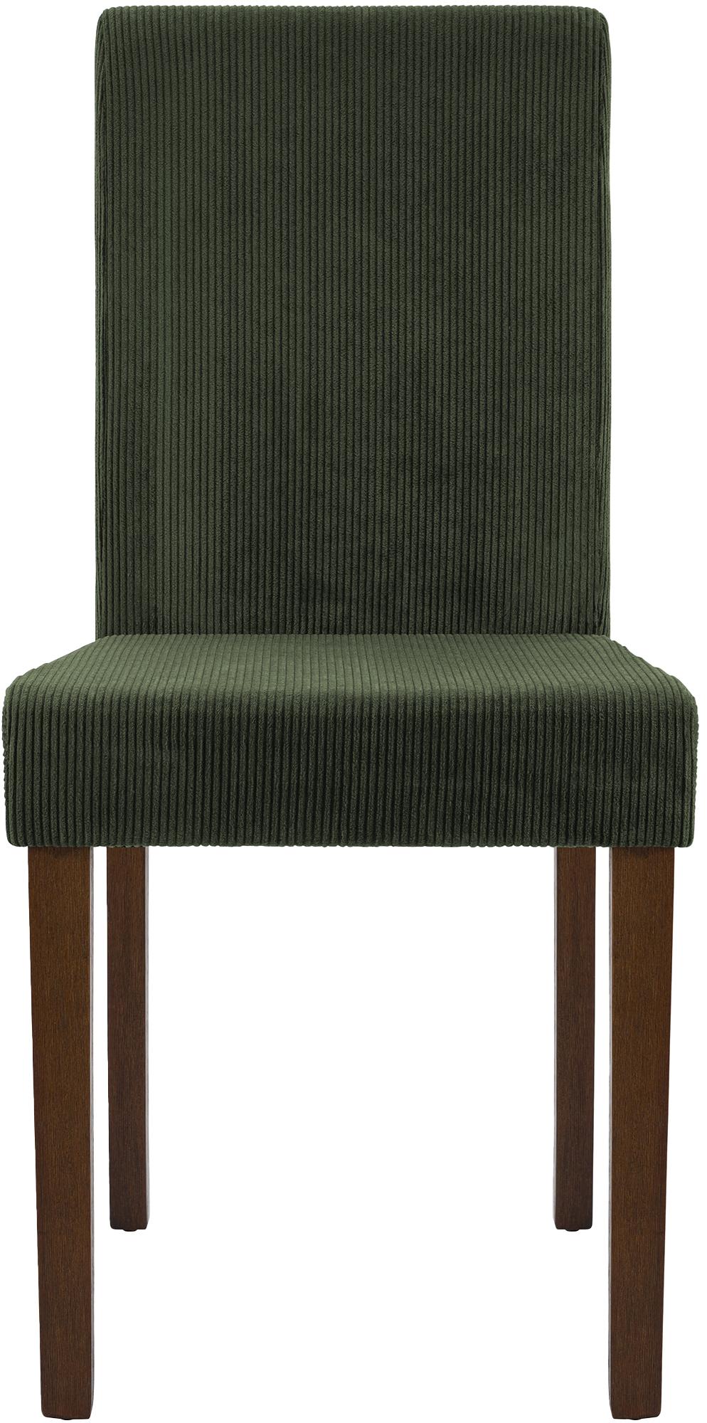 2er Set Esszimmerstuhl Ina Cord Antik Dunkel
